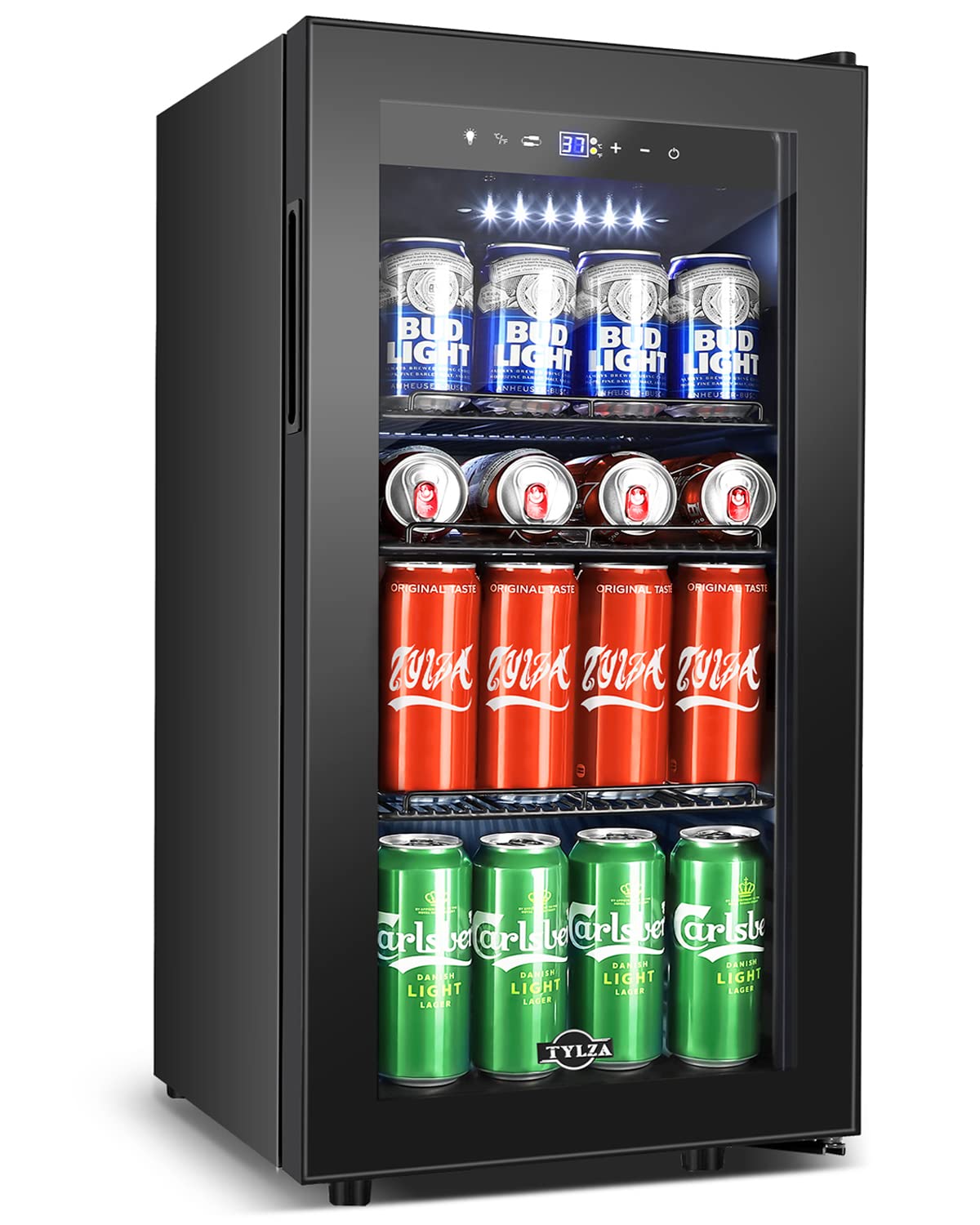 【Appliances】Tylza Beverage Refrigerator 24 Inch, 190 Can Built-in/Freestanding Beverage Cooler Fridge
