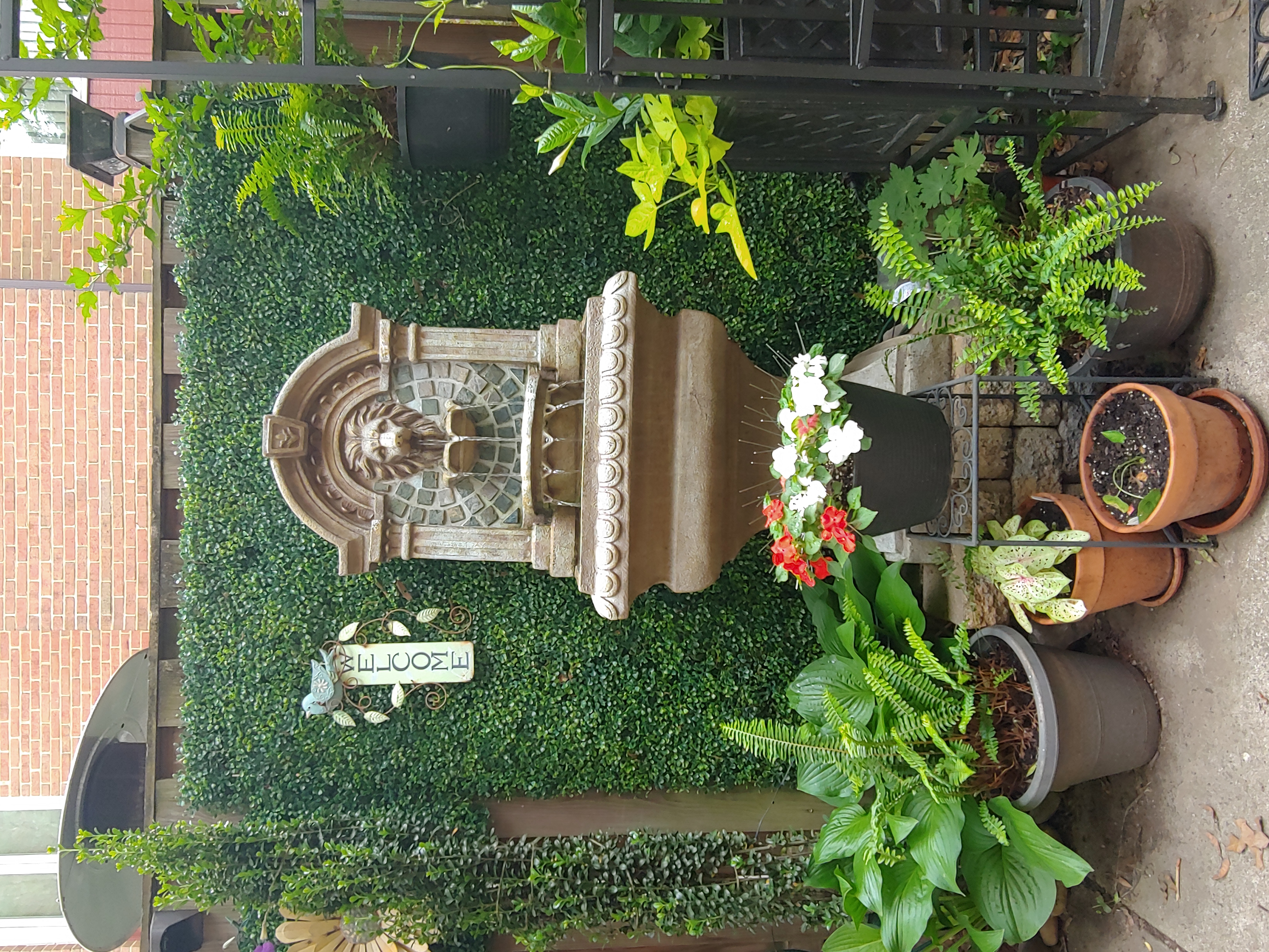 【Décor】Royal Lions Head Mediterranean Outdoor 3 Tiered Wall Water Fountain 51