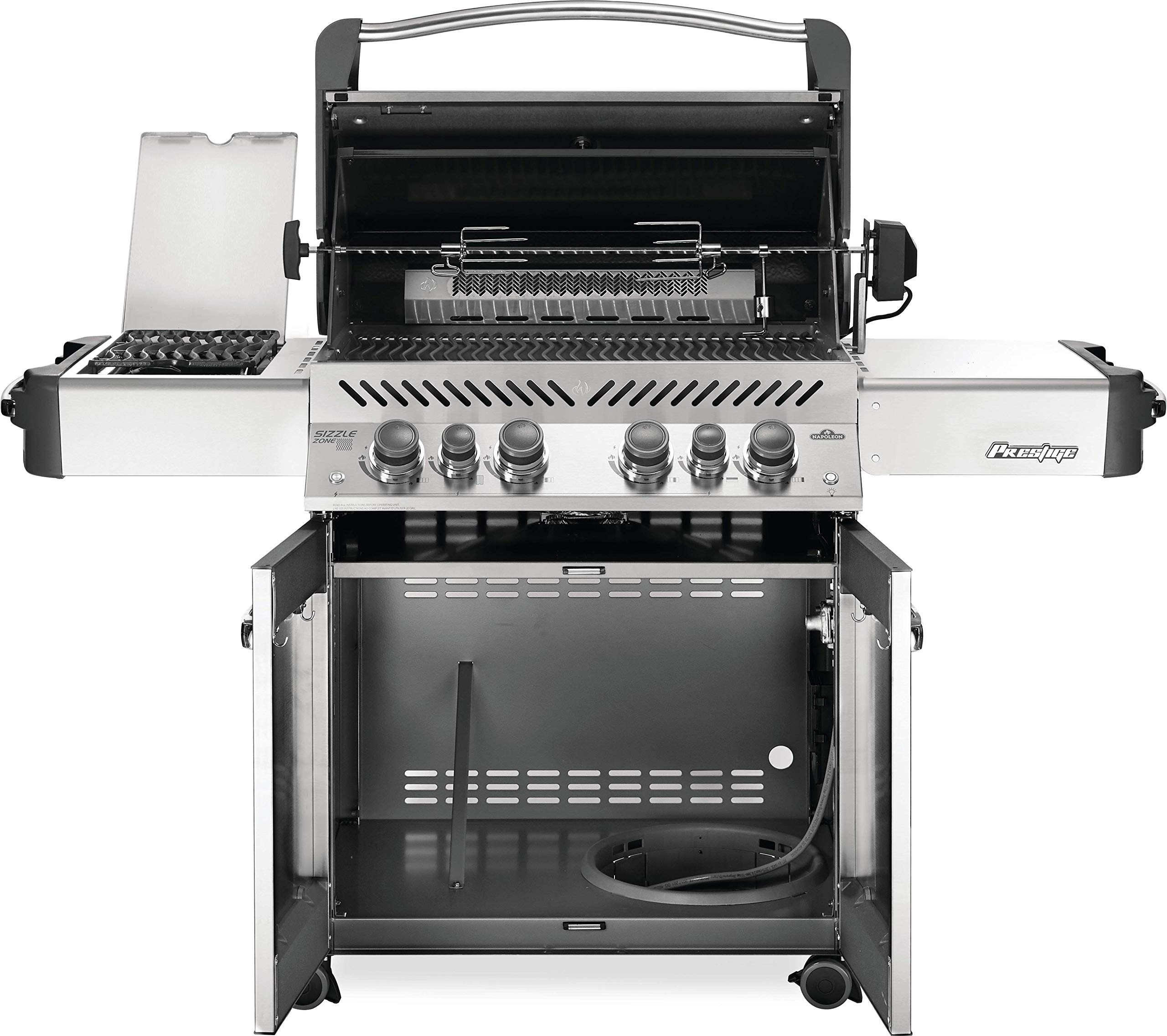 【Appliances】Napoleon P500RSIBPSS-3 Prestige 500 RSIB Propane Gas Grill, sq. in + Infrared Side & Rear Burner