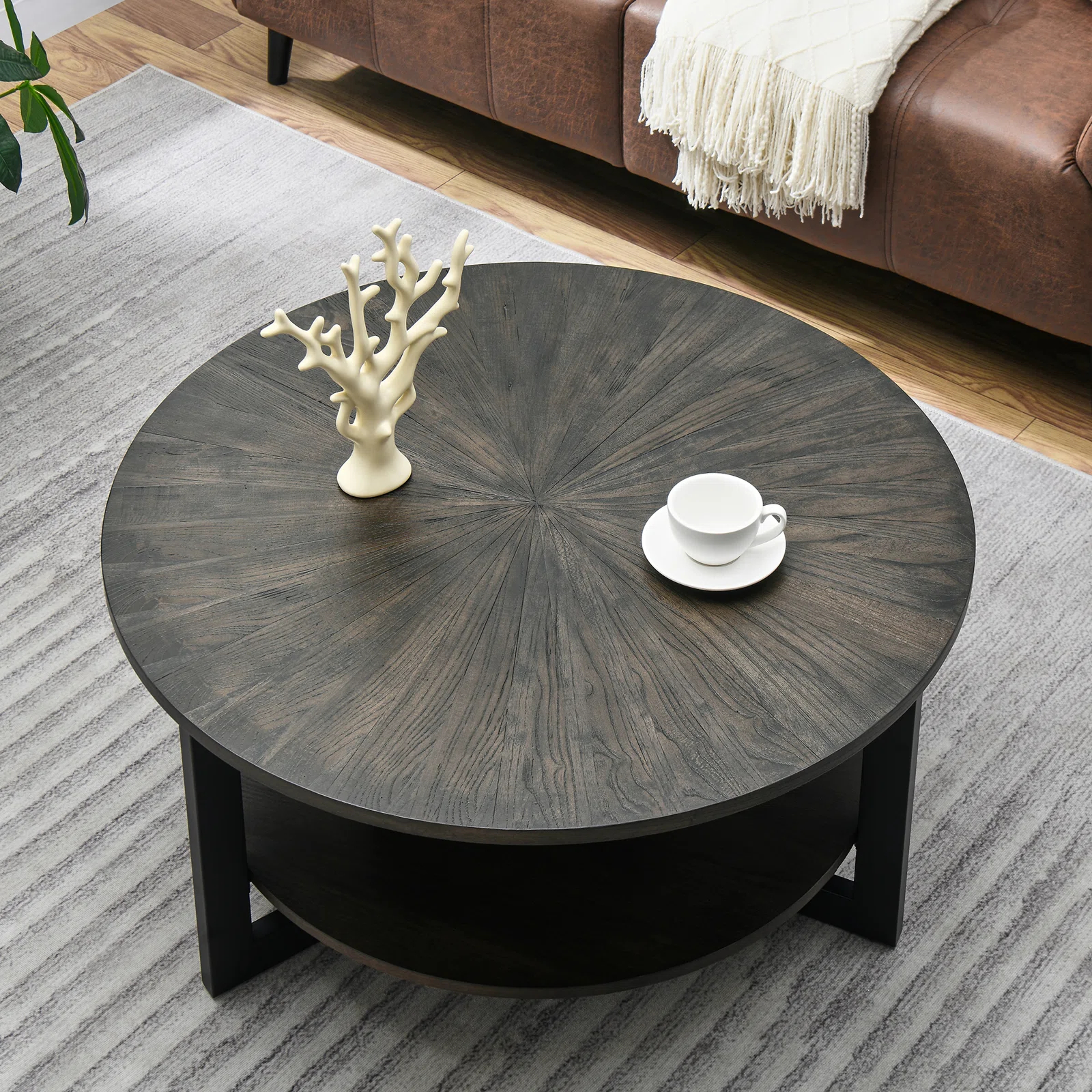 【Furniture】Frame Coffee Table with Storage