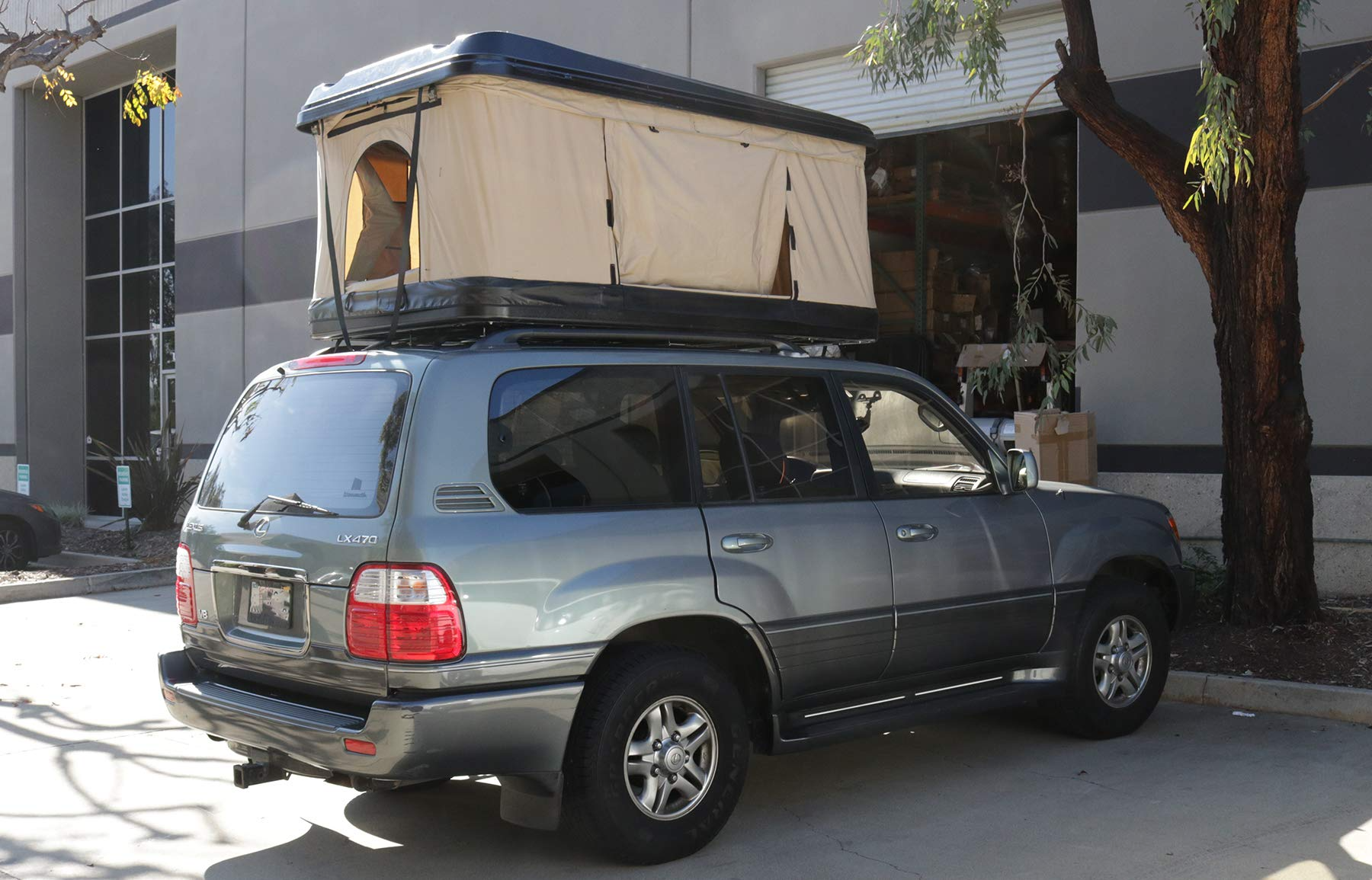 【Sports&Outdoors】Beige Overlanding Tent Pop Up Roof Tent Universal for Cars Trucks SUVs Camping Travel Mobile