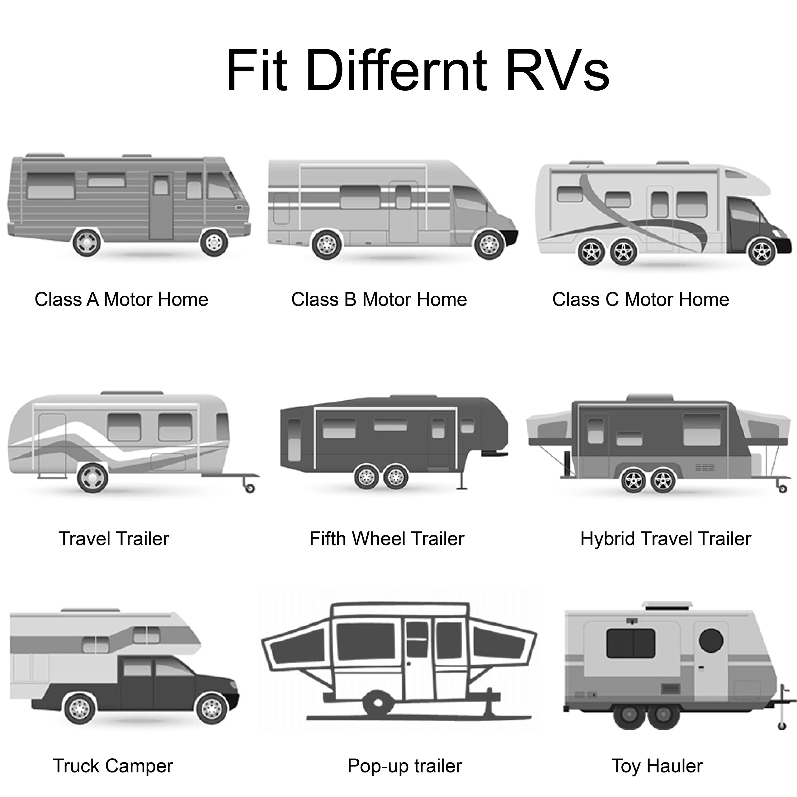 【Sports&Outdoors】Manual Modular Retractable RV Awning Full Set Assemblies - RV Trailer Awning for Home or Camper