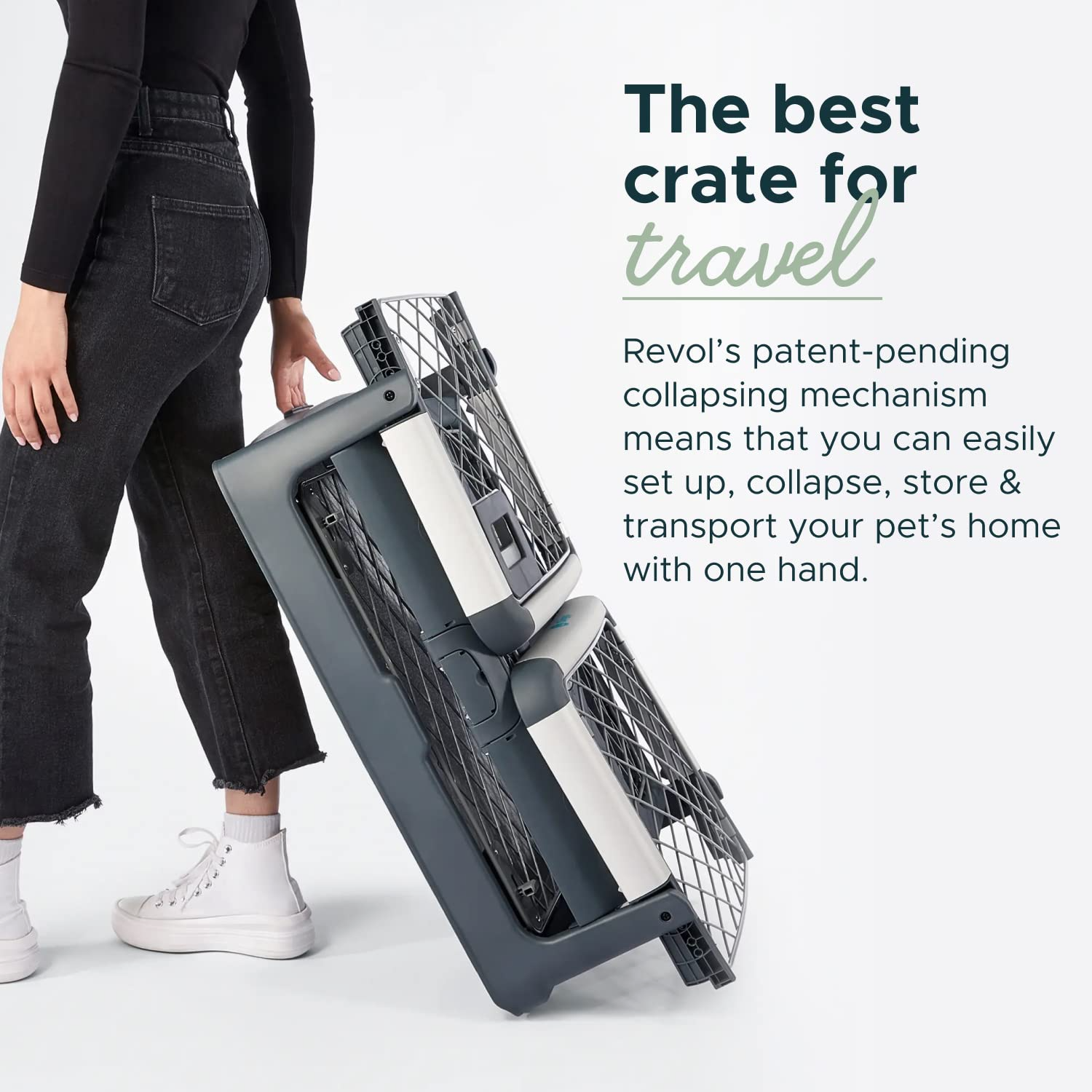 【Pet】Revol Dog Crate (Collapsible Portable Travel Dog Crate, Dog Kennel) for Small Dogs & Puppies