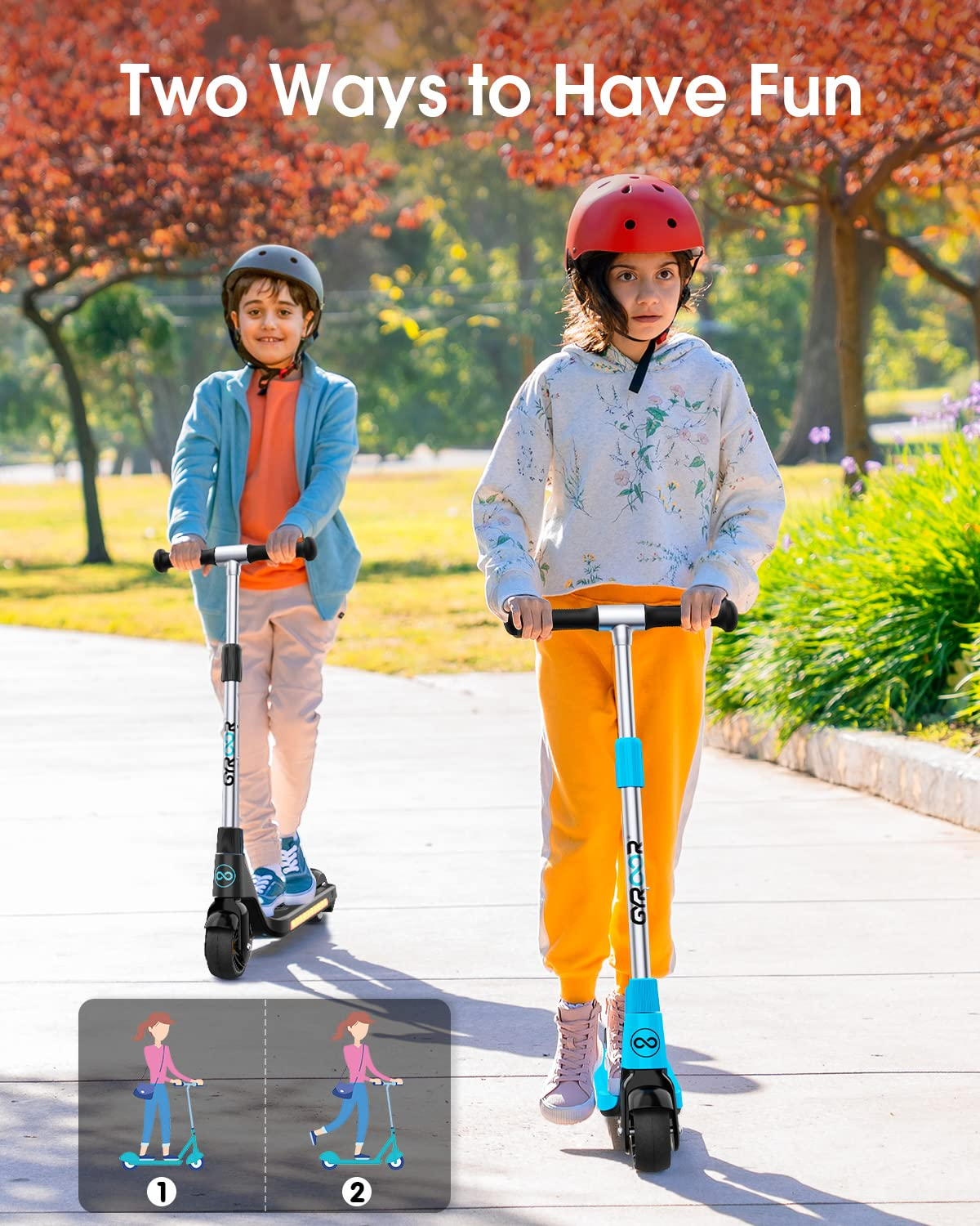 【Sports&Outdoors】Electric Scooter for Kids, Teens, Boys & Girls with Lightweight & Adjustable Handlebar