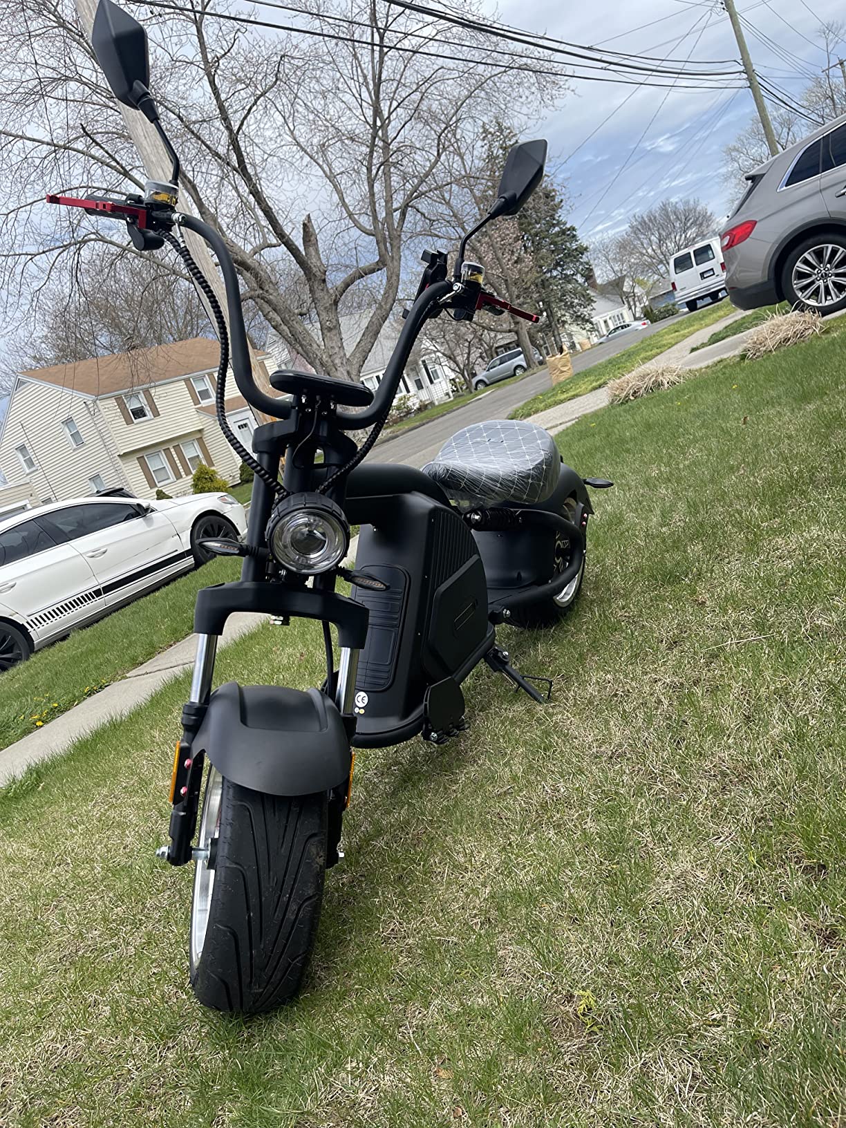 【Sports&Outdoors】Eahora M8 2000W 37MPH Electric Moped for Adults Street Legal, 60V 30Ah