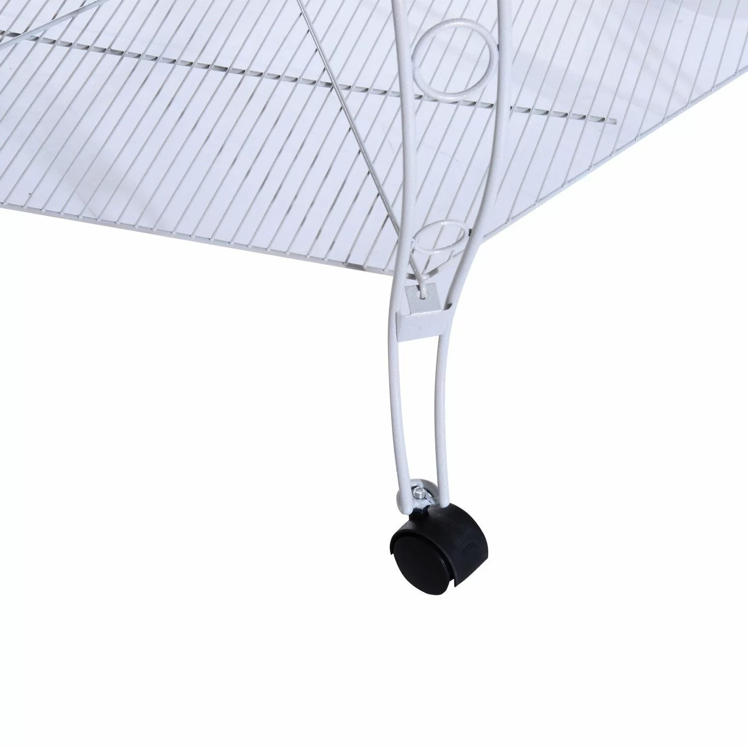 【Pet】Franconia 79'' Iron Pointed Top Flight Cage with Wheels