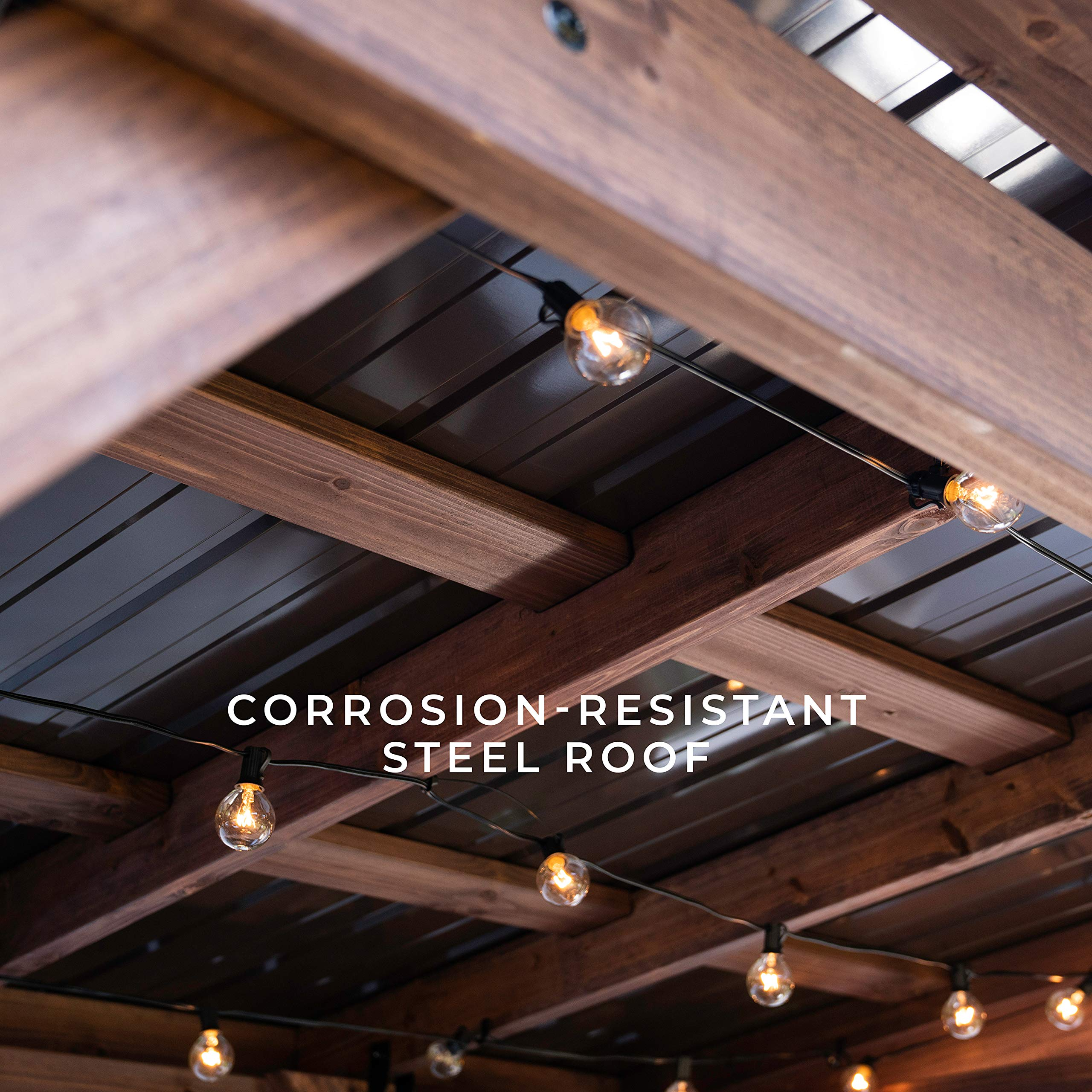 【Home&Garden】Saxony Wooden Grill Gazebo