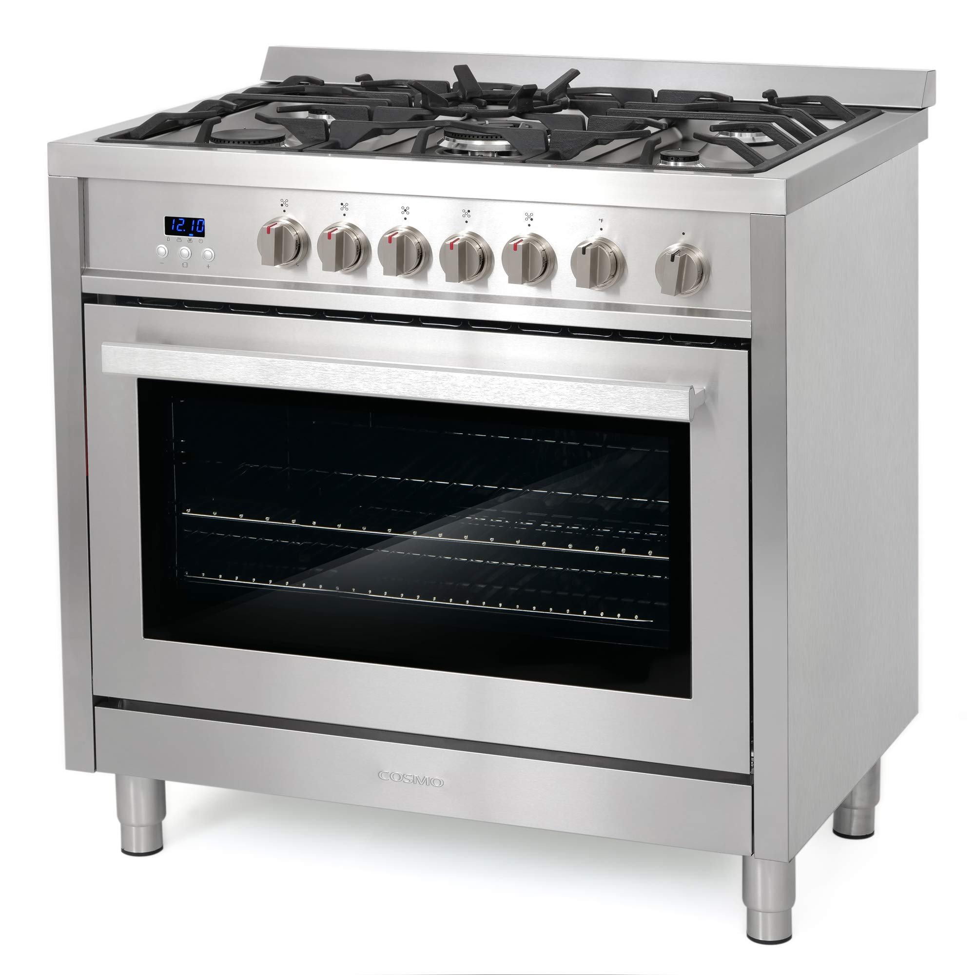 【Appliances】36 in. Gas Range with 5 Burner Cooktop, 3.8 cu. ft. Capacity Rapid Convection Oven with 5 Functions