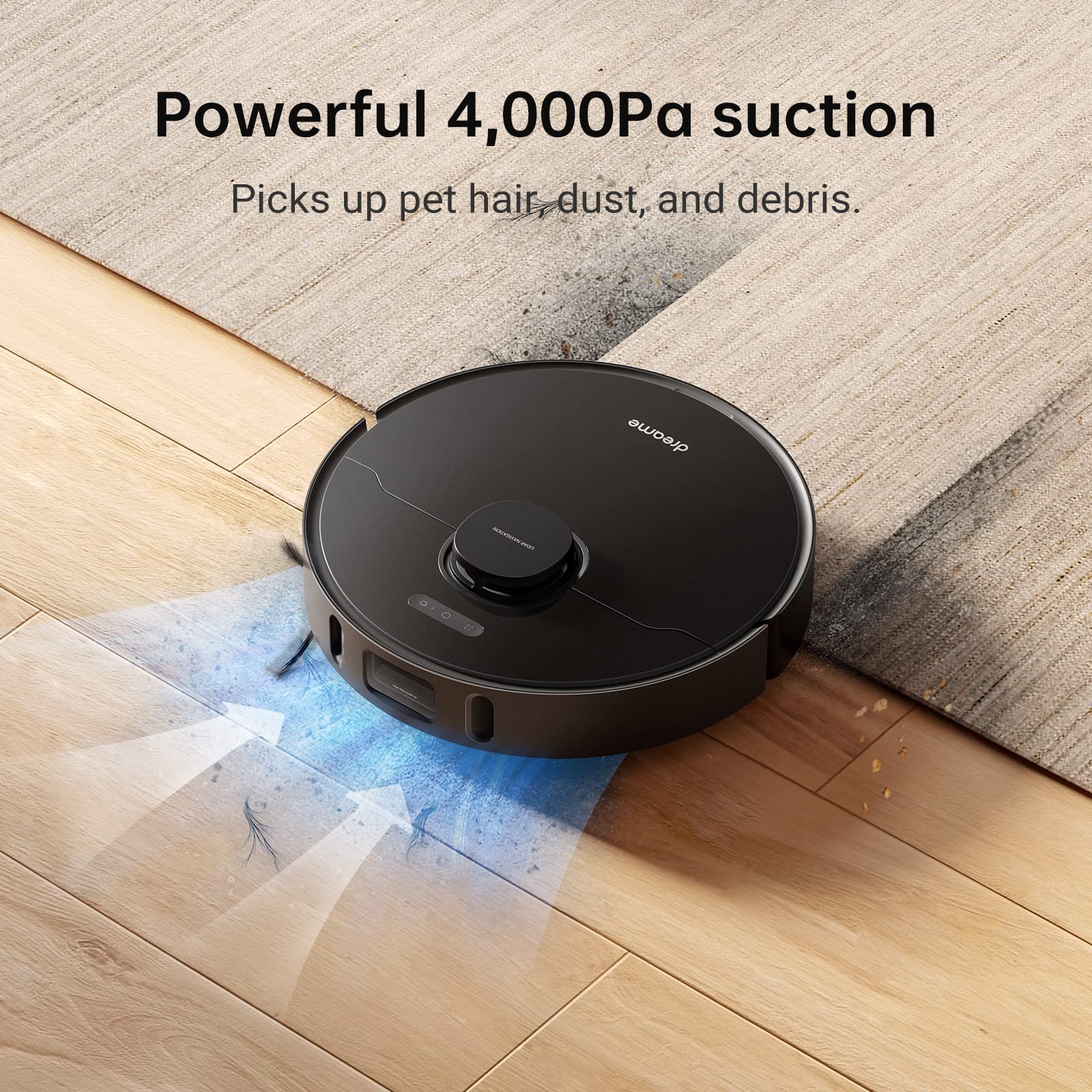 【Appliances】Robot Vacuum, Robotic Vacuum with 4000Pa Strong Suction for Pet Hair, Carpets Hard Floor