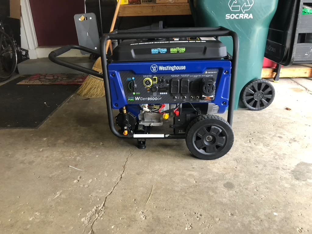 【Appliances】12500 Watt Dual Fuel Home Backup Portable Generator, Remote Electric Start, Transfer Switch Ready