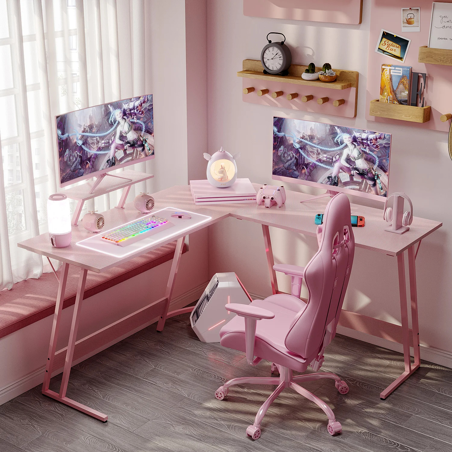 【Furniture】Sherri L- Shaped Gaming Desk