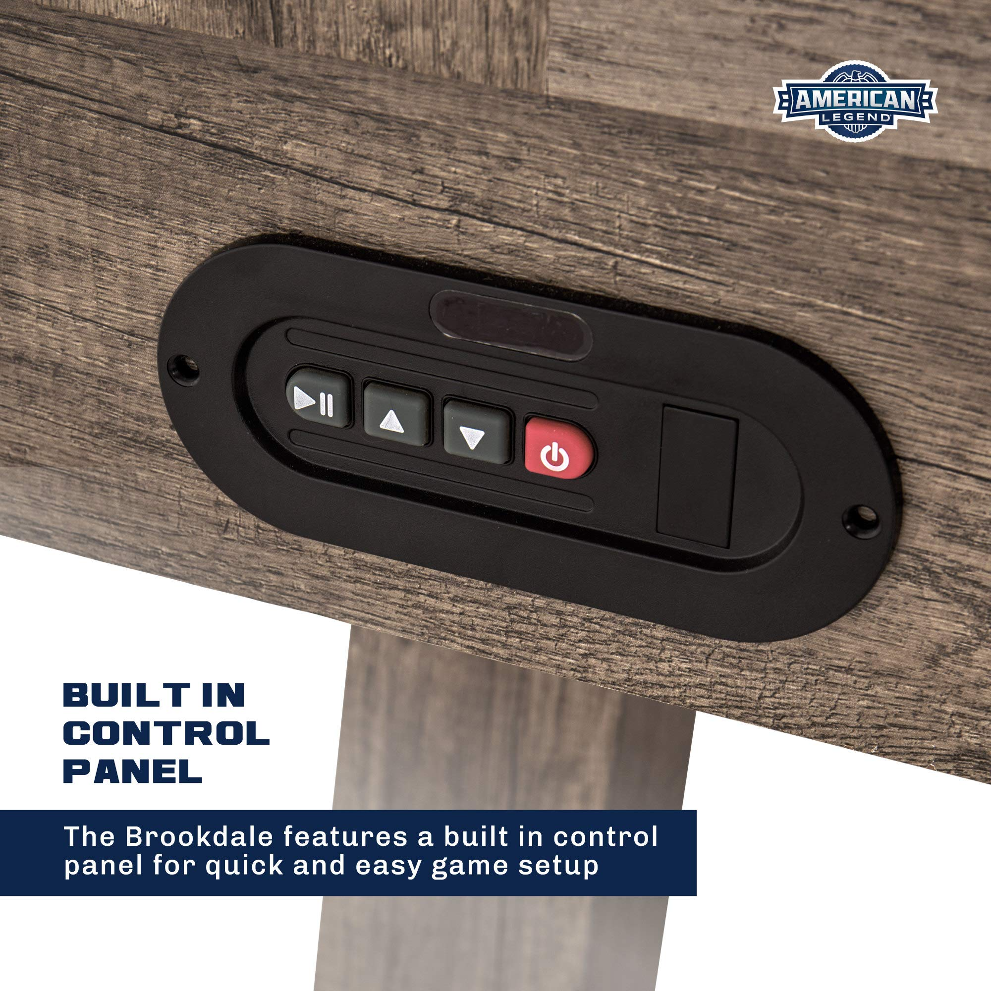 【Sports&Outdoors】Brookdale Air-Powered Hockey Table with Rustic Wood Grain Finish