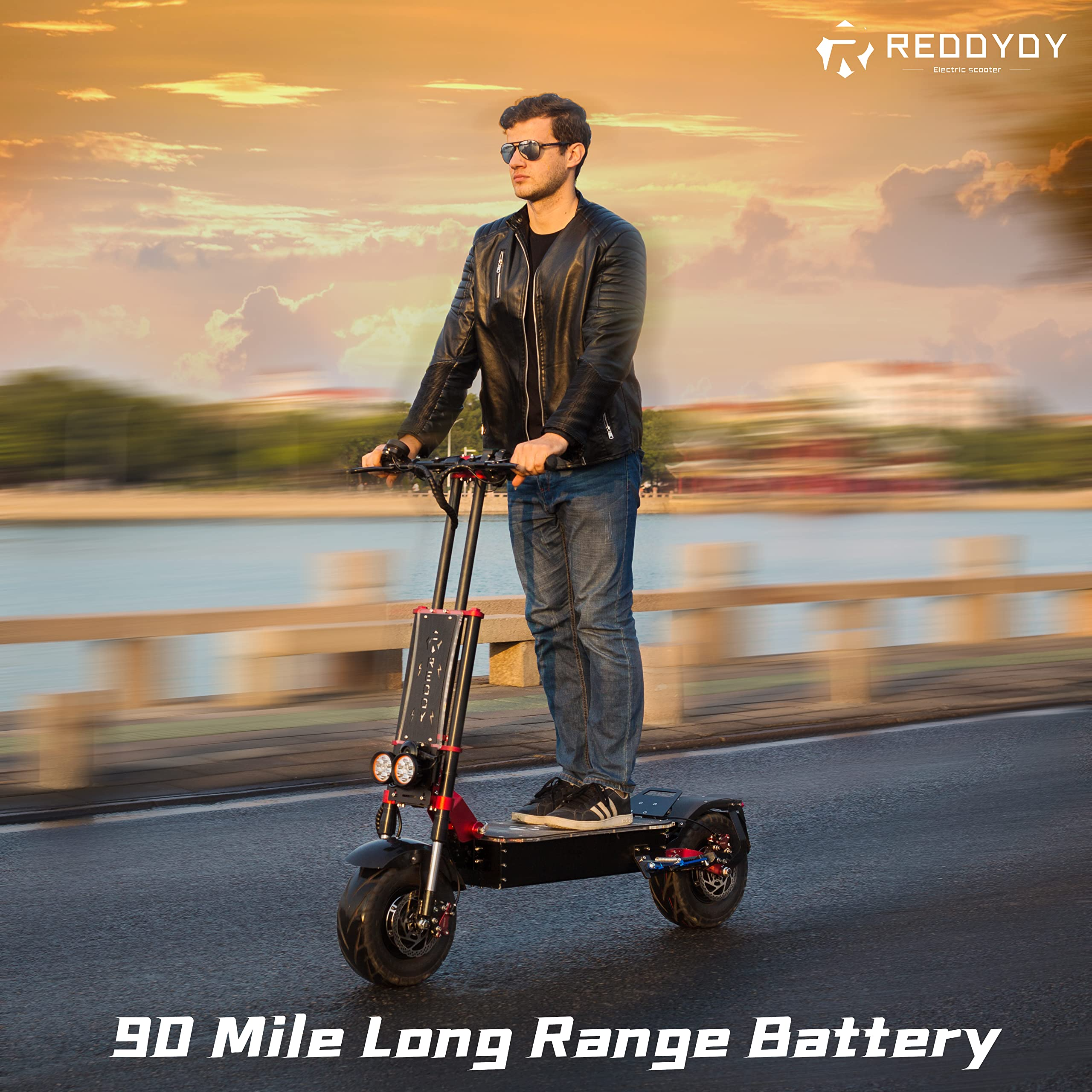 【Sports&Outdoors】Electric Scooter, Max Speed 60MPH, Total Power 8000W, 90 Mile Long Range Battery