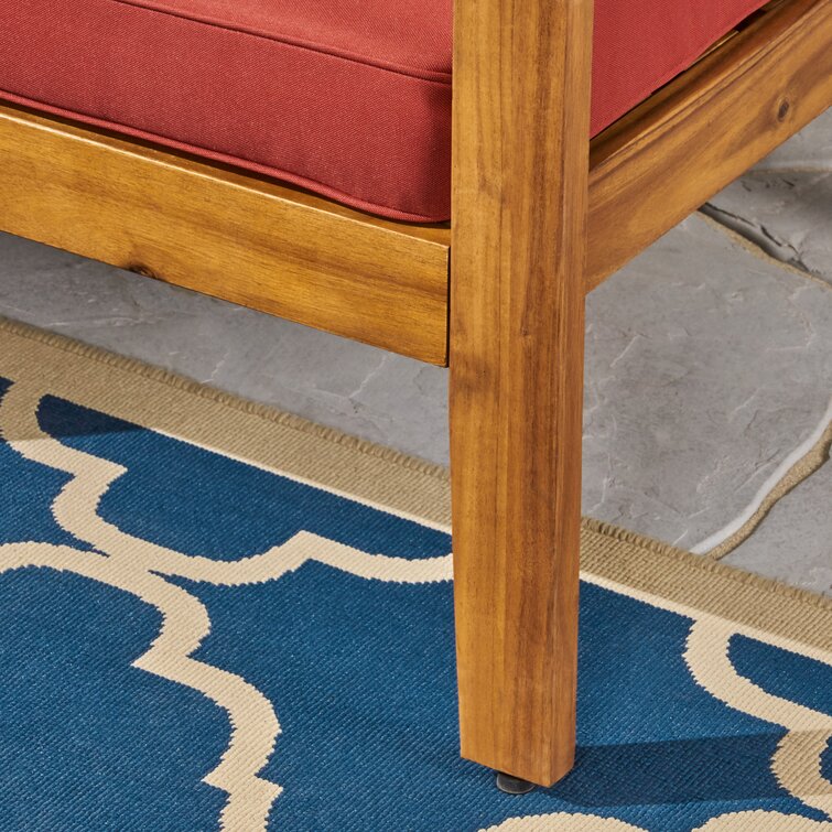 【Home&Garden】Bellevue Solid Wood 7 - Person Seating Group with Cushions