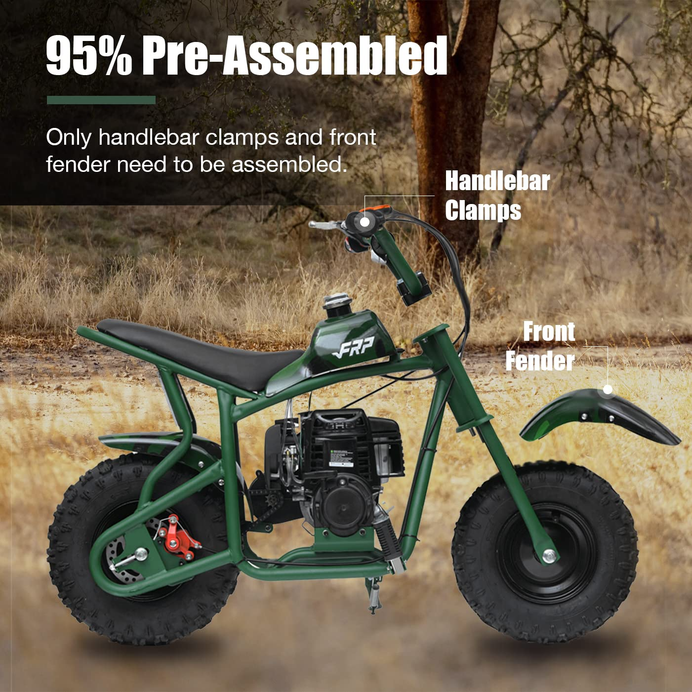 【Sports&Outdoors】FRP DB003 40CC 4-Stroke Kids Dirt Off Road Mini Dirt Bike