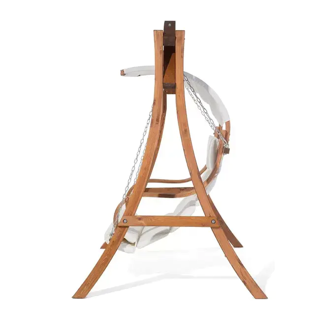 【Home&Garden】3 Person Solid Wood Porch Swing