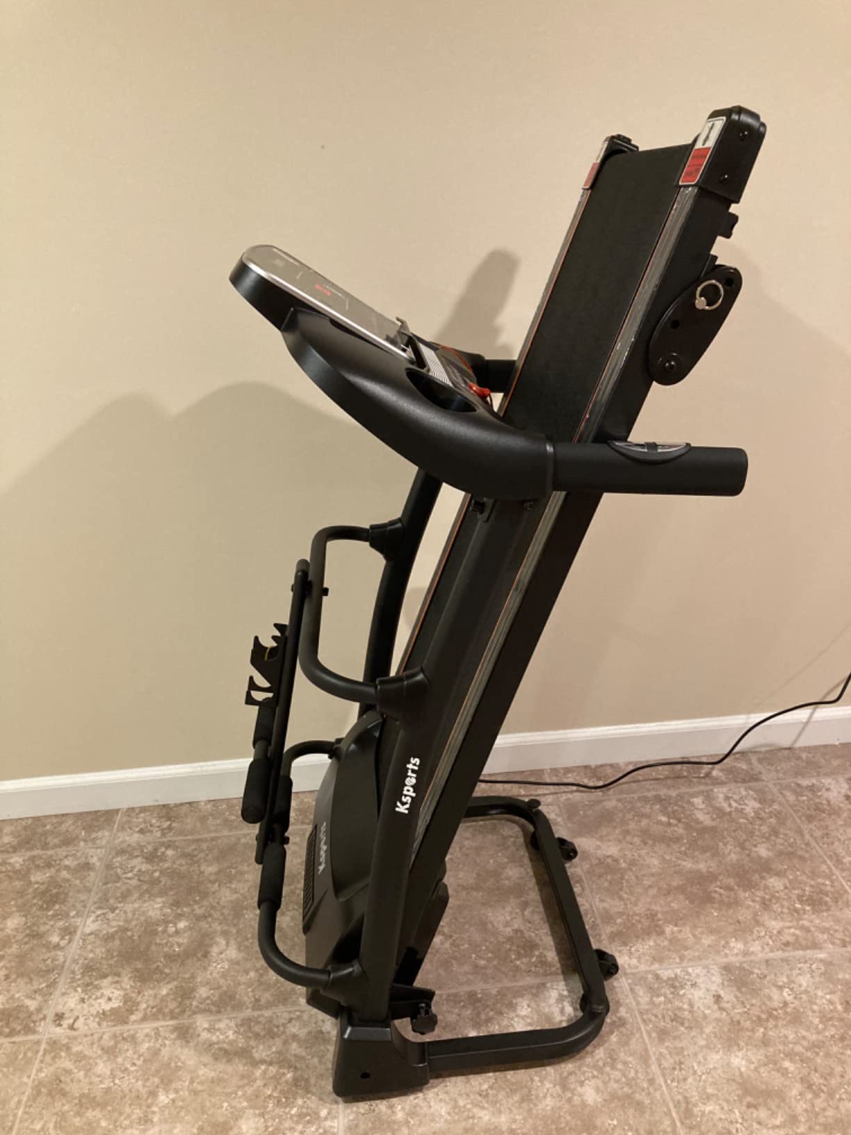 Treadmill Bundle, Electric Folding Incline Treadmill with Auto/Manual Inclineeasy-to-read LCD display with heart-rate sensor on handlebars & fit show smart app