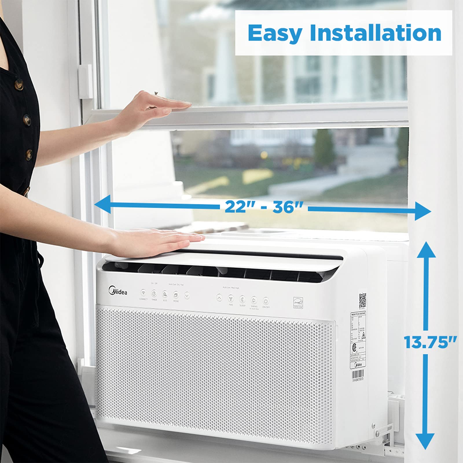 【Appliances】Midea 12,000 BTU U-Shaped Smart Inverter Window Air Conditioner–Cools up to 550 Sq. Ft.
