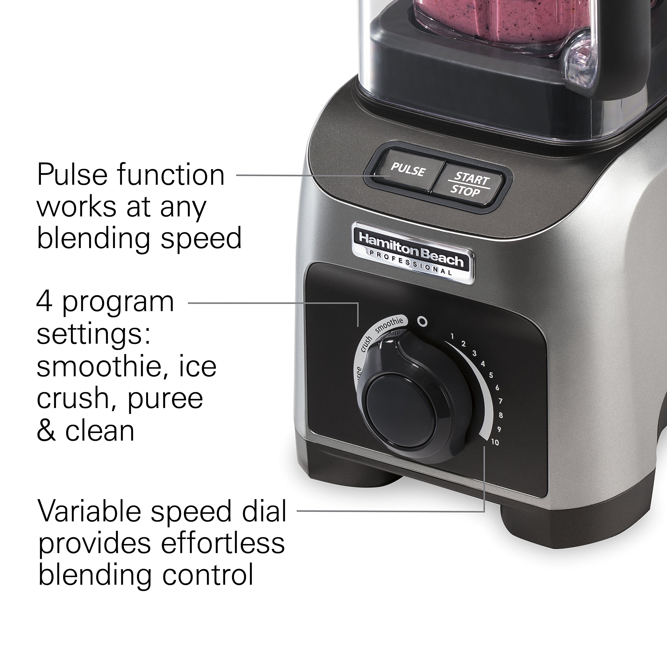 【Appliances】Quiet Shield Blender, Silver, 1500w