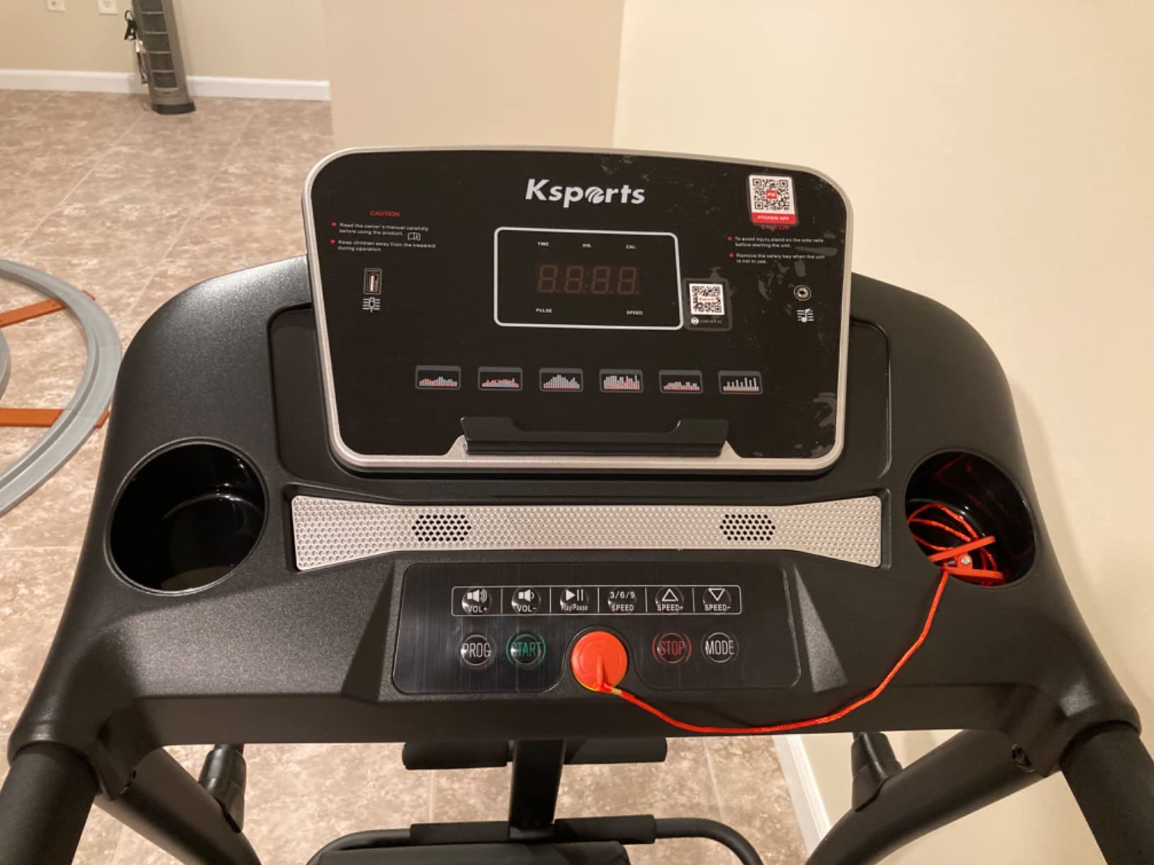 Treadmill Bundle, Electric Folding Incline Treadmill with Auto/Manual Inclineeasy-to-read LCD display with heart-rate sensor on handlebars & fit show smart app