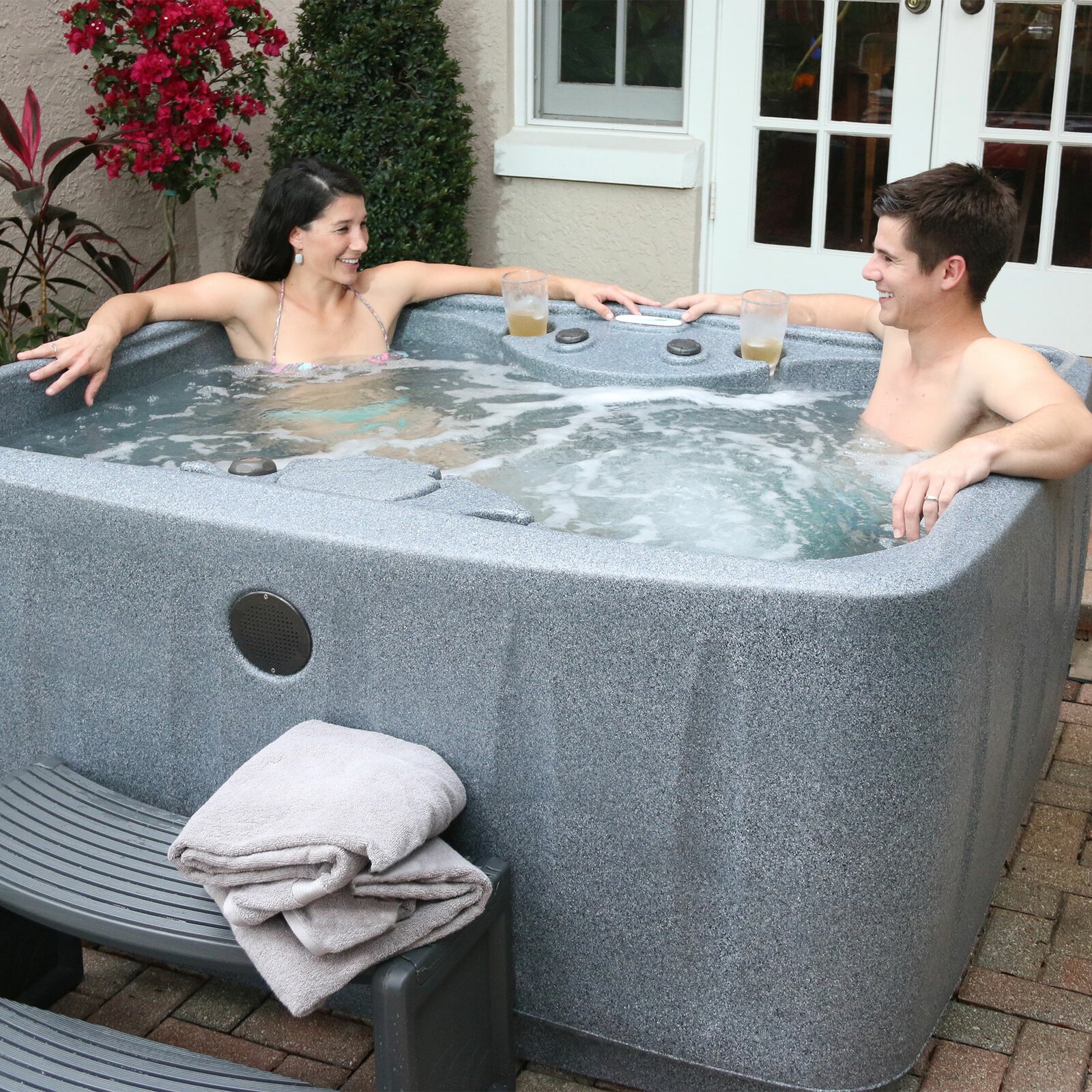 【Sports&Outdoors】Aquarest Spas, 4 - Person 12 - Jet Rectangular Plug And Play Hot Tub