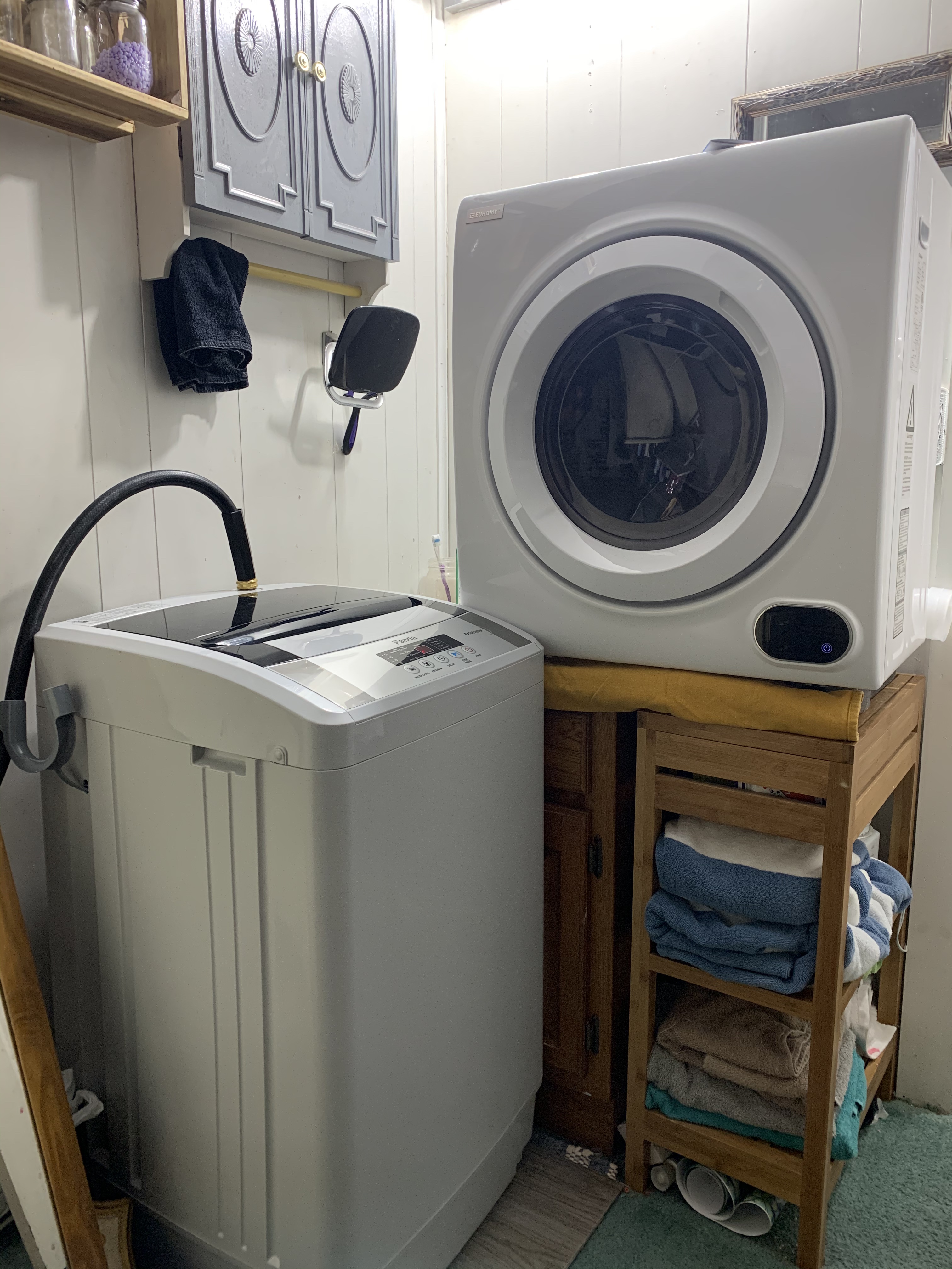 【Appliances】Panda Compact Portable Washing Machine, 1.54 cu.ft, 8 Wash Programs, Top Load Clothes Washer