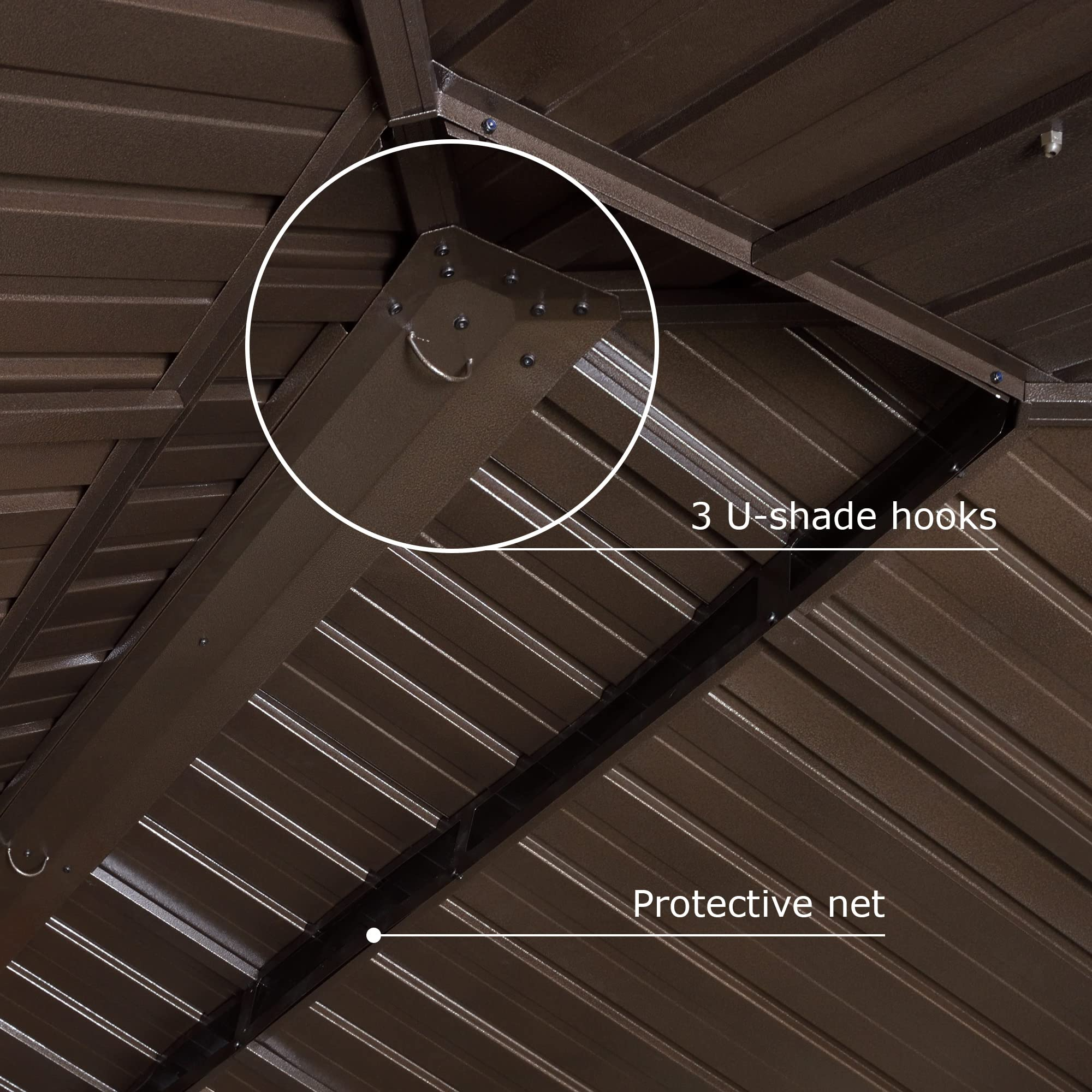 【Gazebo】Hardtop Gazebo Pavilion for Outdoor Deck Backyard Heavy Duty Sunshade Large Metal Patio