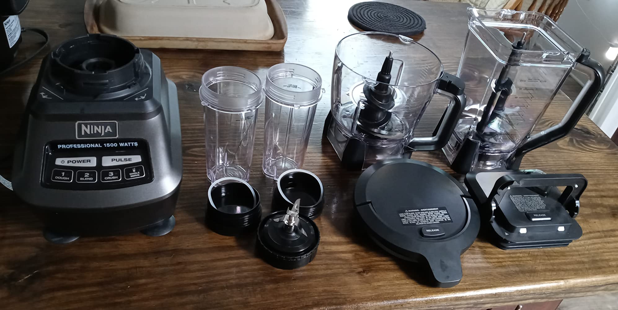 【Appliances】Ninja BL770 Mega Kitchen System, 1500W, 4 Functions for Smoothies, Processing, Dough, Drinks