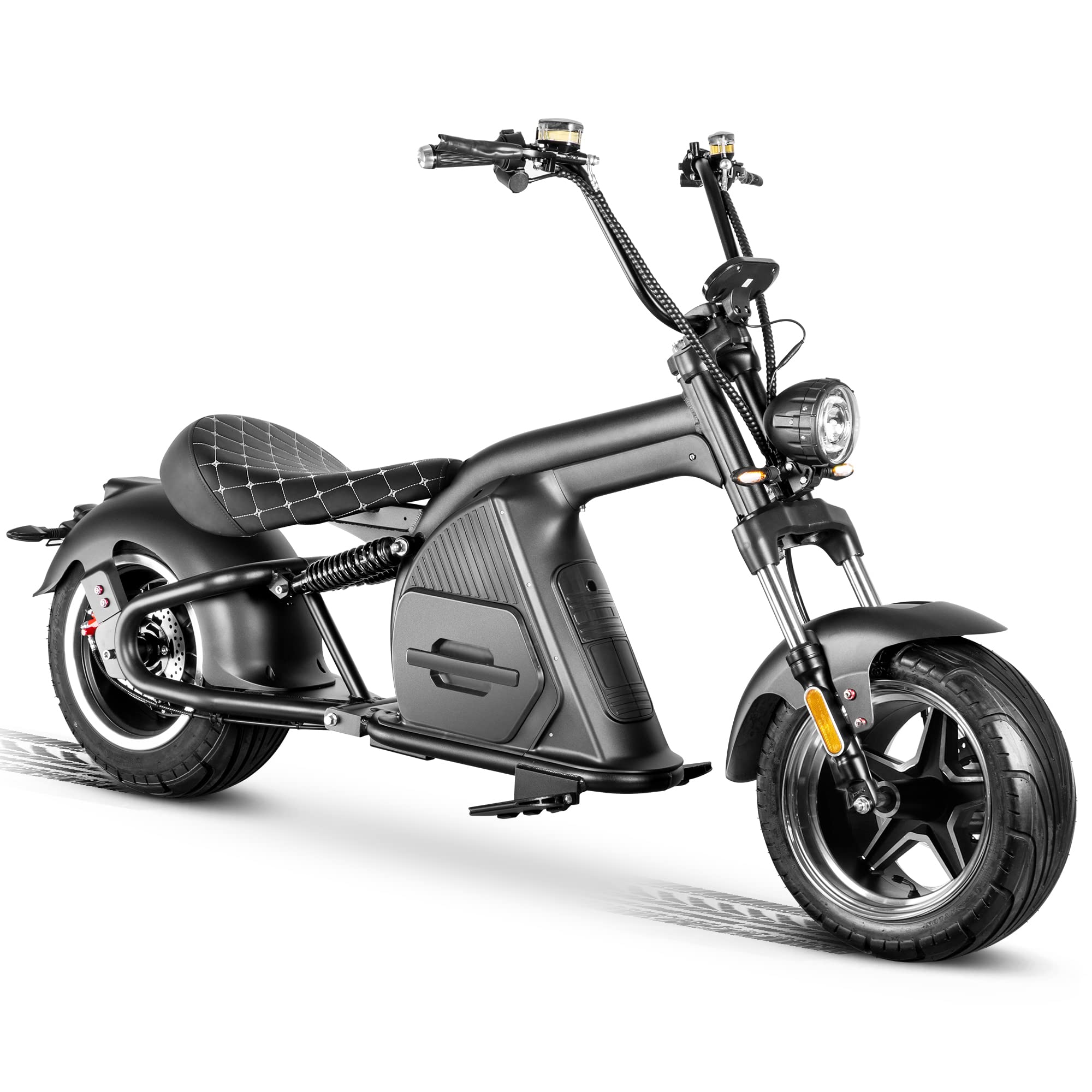 【Sports&Outdoors】Eahora M8 2000W 37MPH Electric Moped for Adults Street Legal, 60V 30Ah