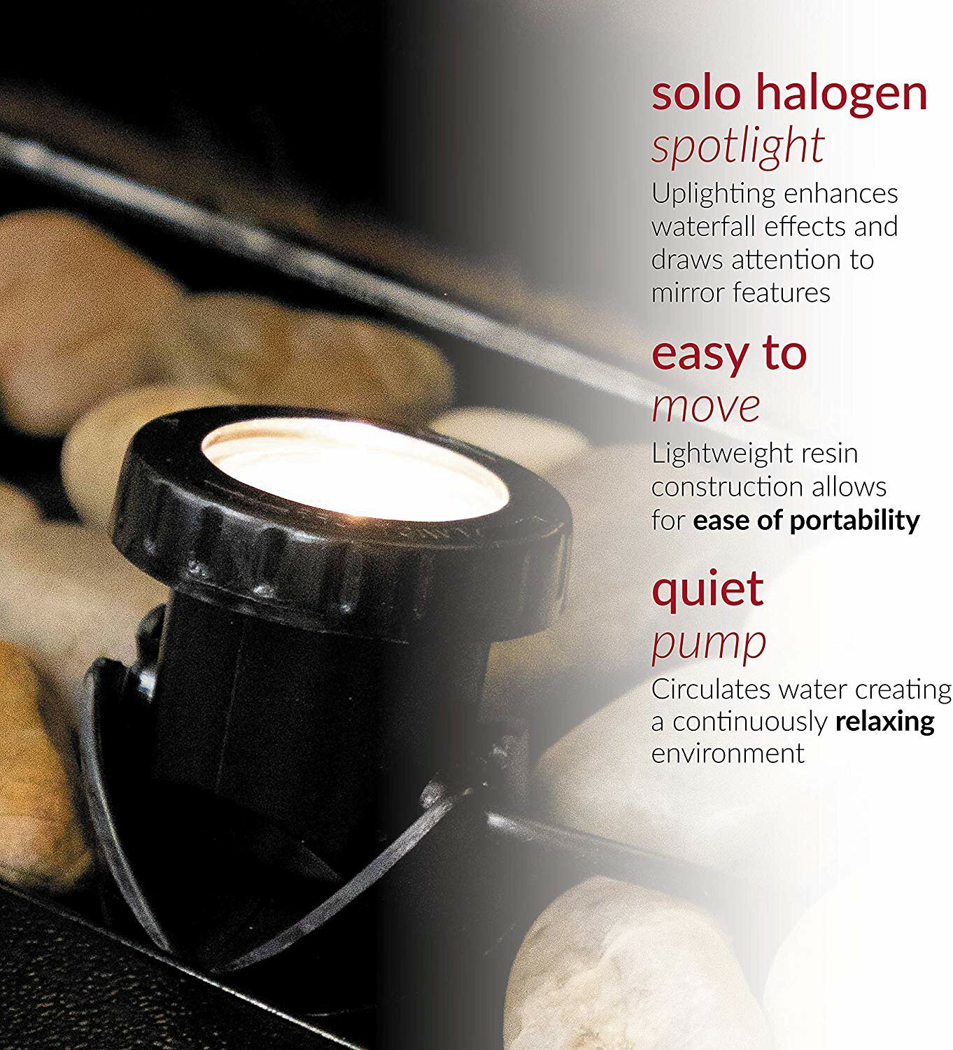 【Décor】Statesboro Metal Mirror Fountain with Light