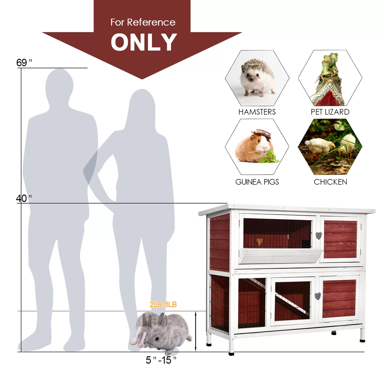 【Pet】Handler Weather Resistant Small Animal Hutch with Ramp