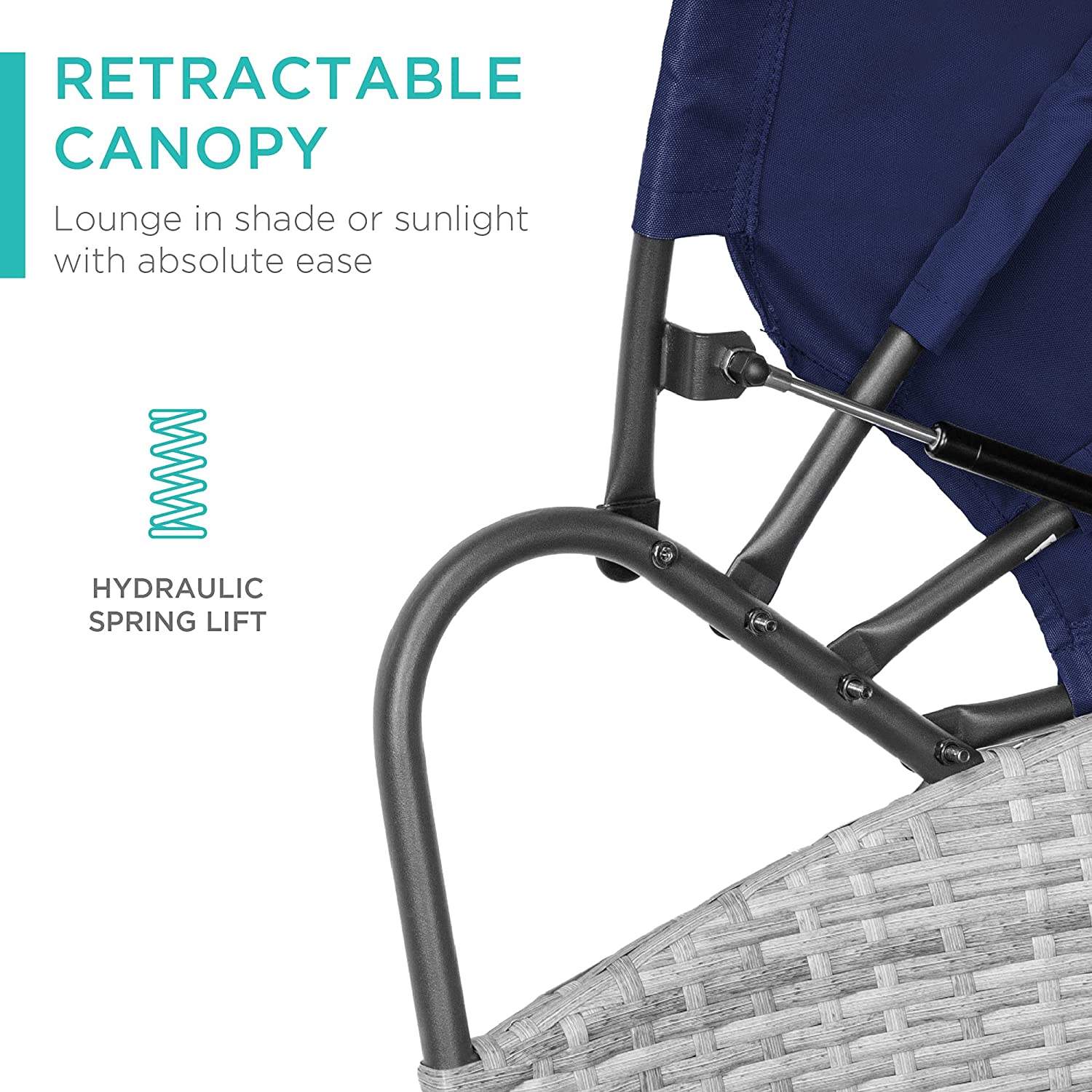 Best Choice Products 5-Piece Modular Patio Wicker Daybed Sectional Conversation Lounger Set w/ 2-in-1 Setup