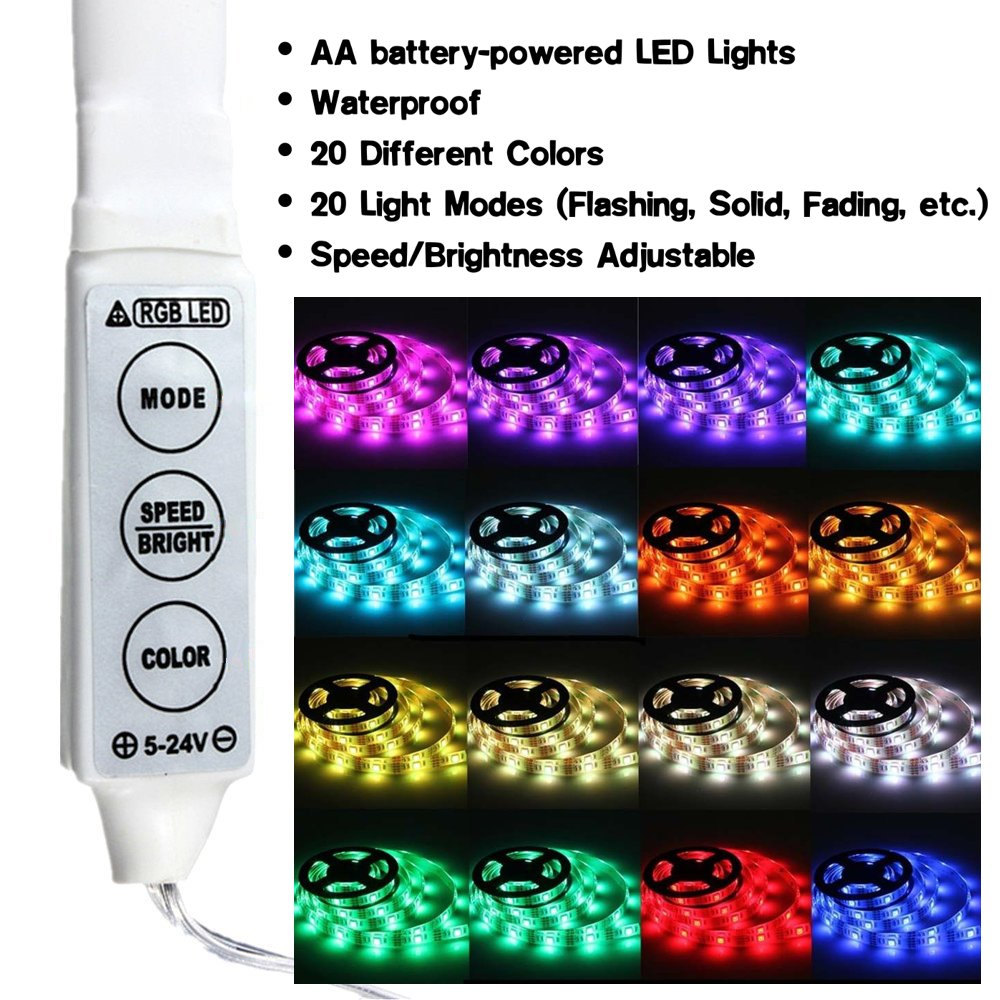 【Furniture】Folding Portable Party Bar w/Color-Changing LED Lights, Black & Hawaiian Bar Skirts & Storage Shelf