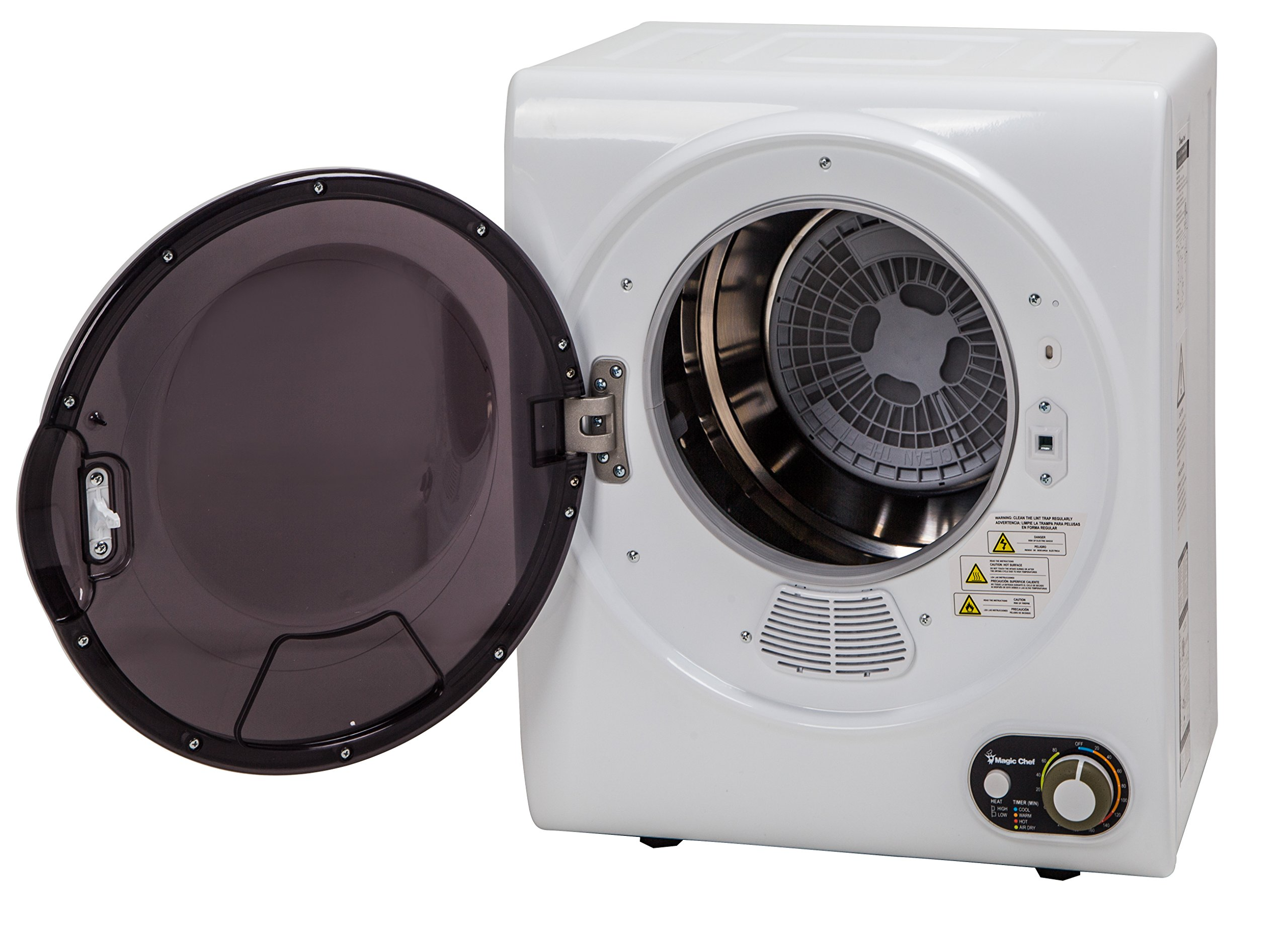 【Appliances】Magic Chef Compact Electric White MCSDRY15W 1.5 cu. ft. Laundry Dryer