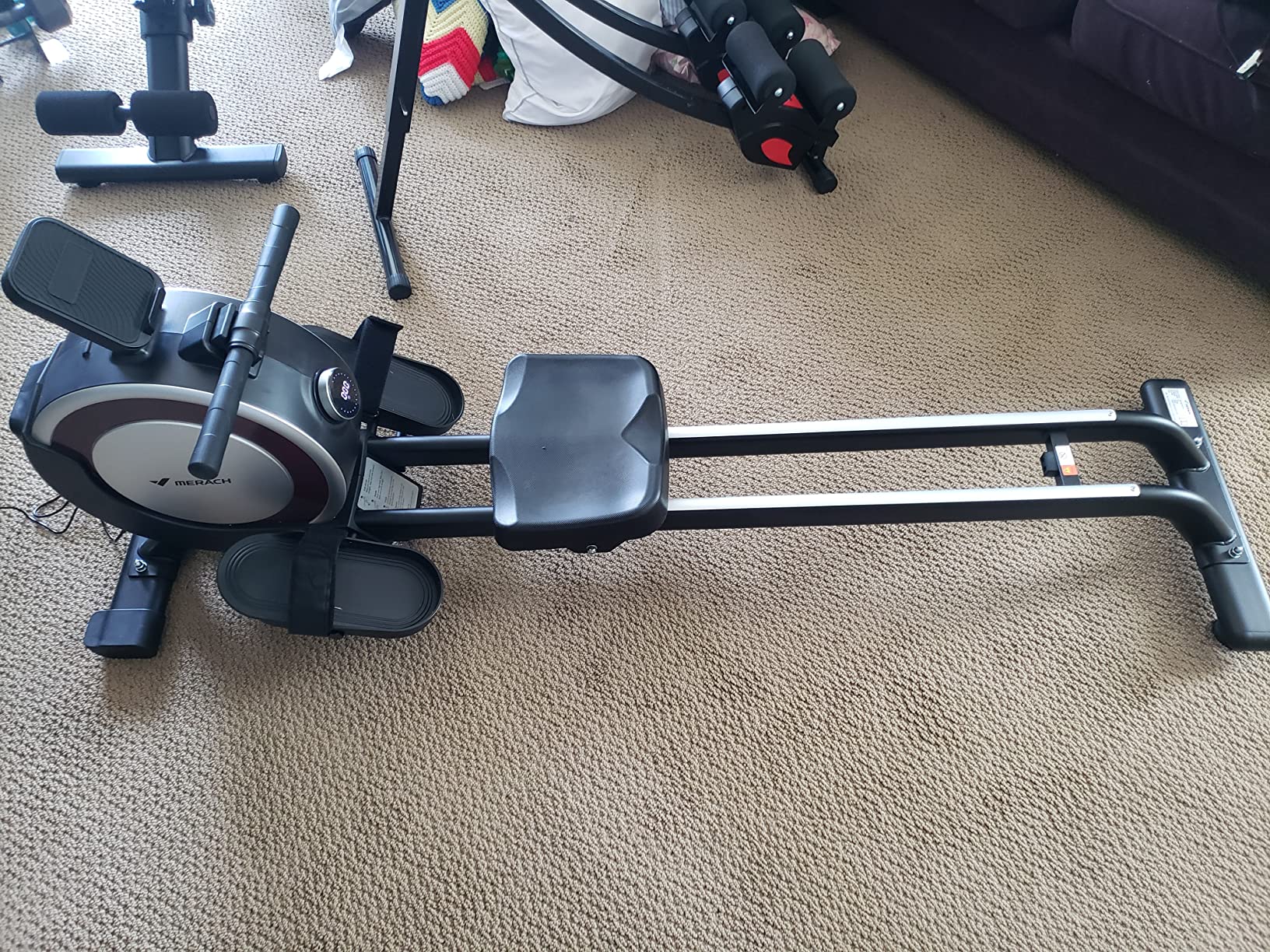 【Sports&Outdoors】Rowing Machine, MERACH Bluetooth Magnetic Rower Machine with Dual Slide Rail