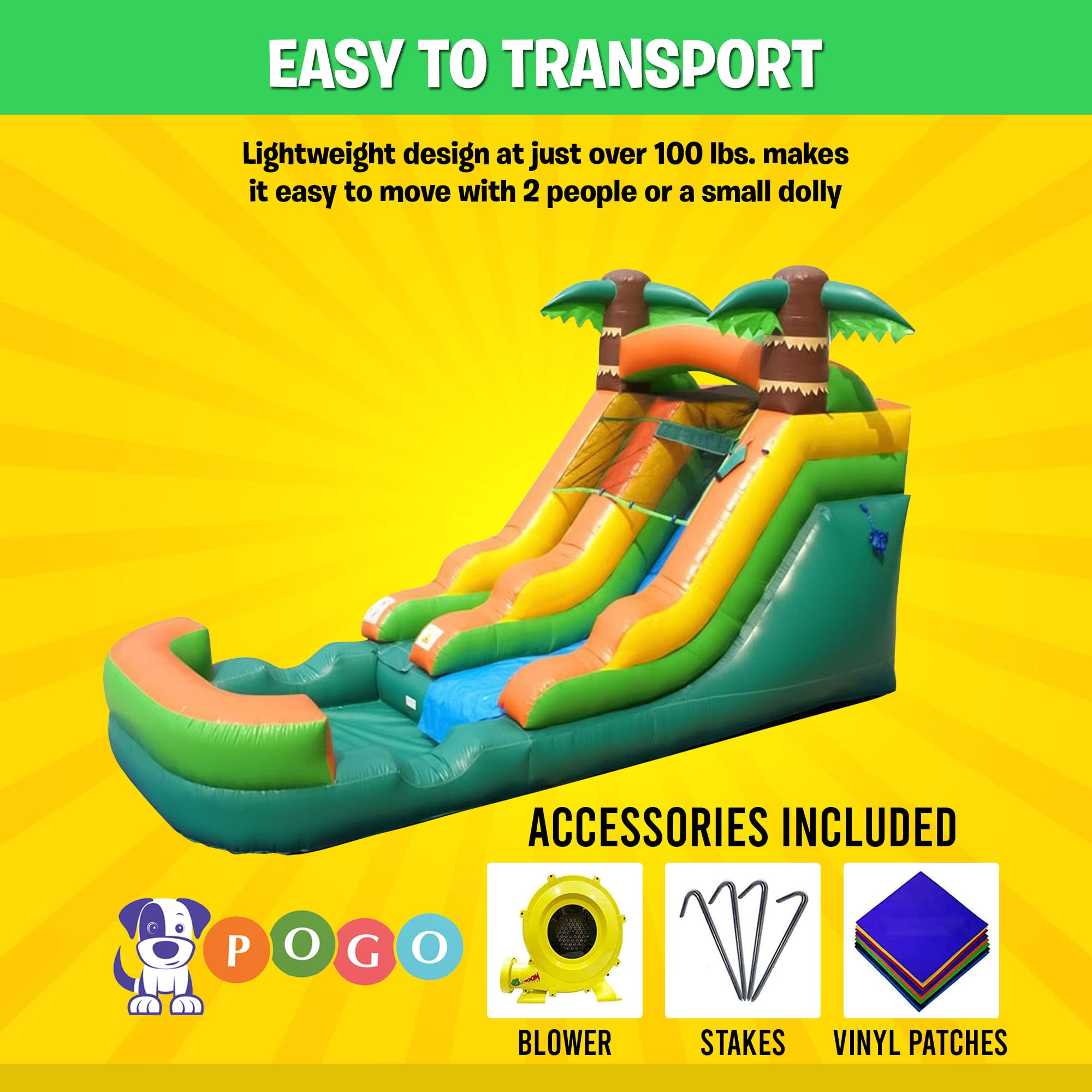 【Baby&Kids】Inflatable Water Slide for Kids - Residential Backyard Inflatable Slide for Summer Fun