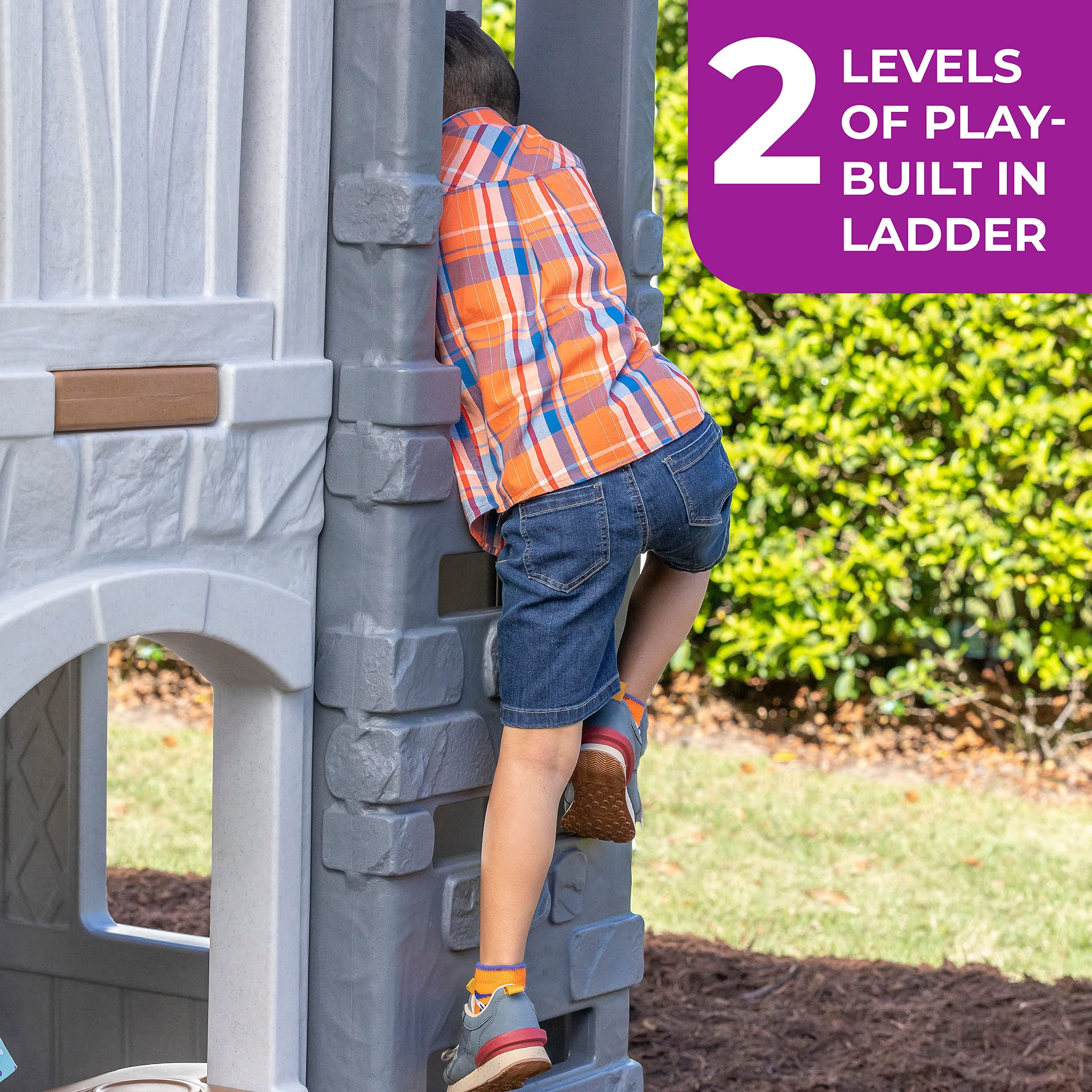 【Baby&Kids】Enchanting Adventures 2-Story Playhouse & Slide, Blue