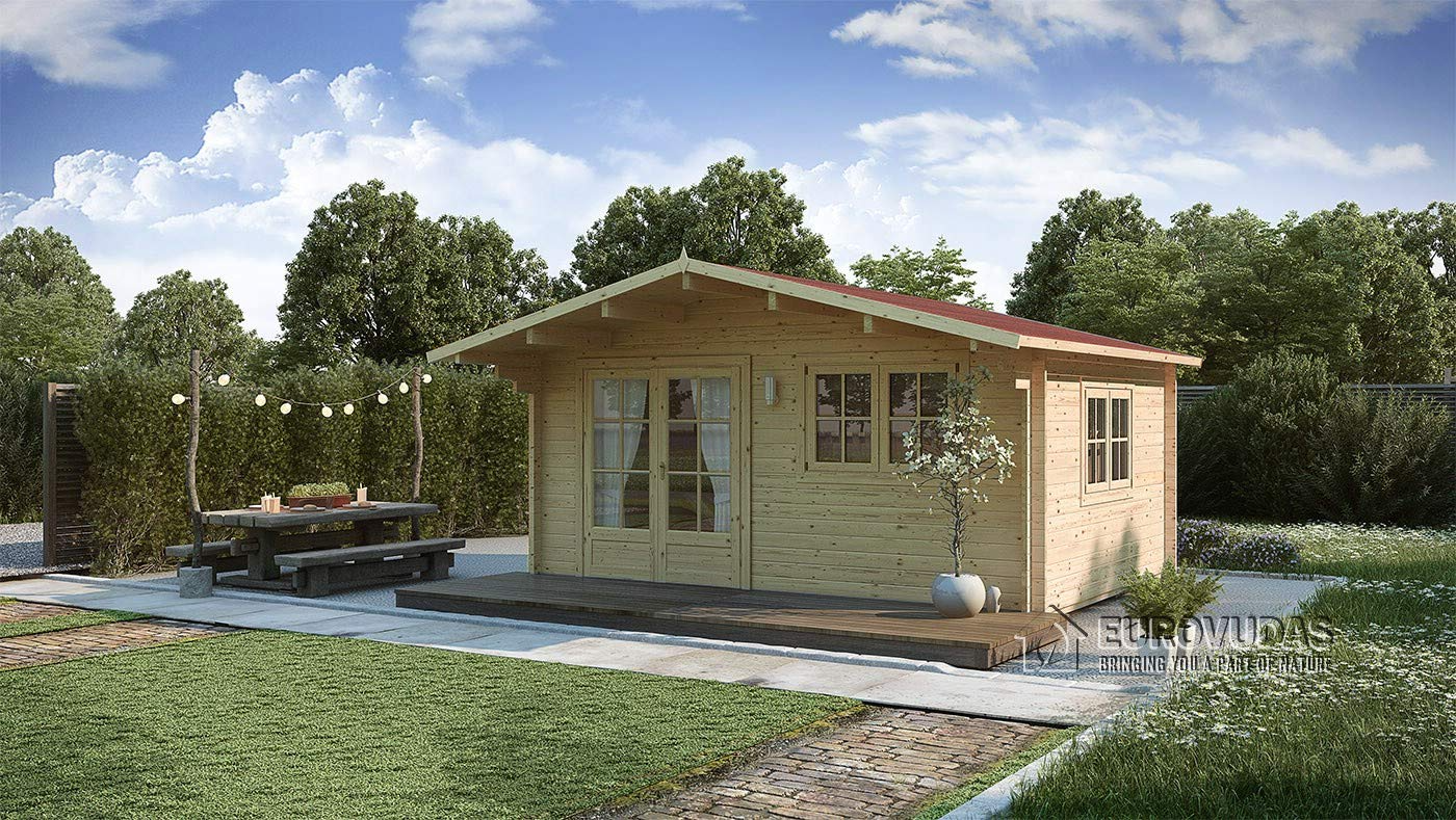 【Home&Garden】Log cabin MONACO Plus 5x4 m (20m²), 44mm