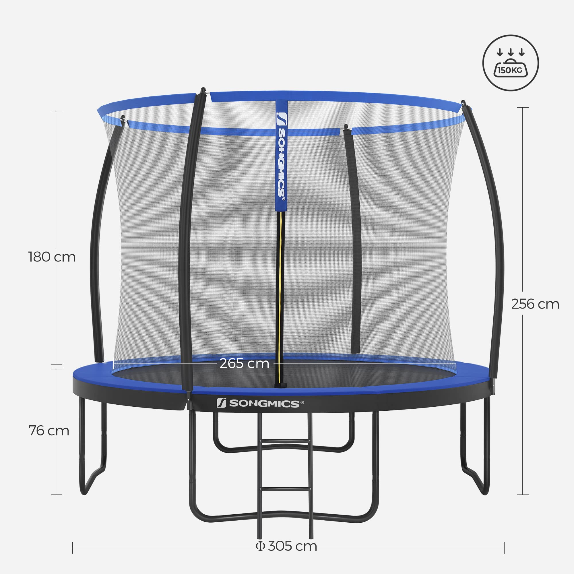 【Baby&Kids】Trampoline, Inner Saftey Net, Ladder, for Outdoor Garden Backyard