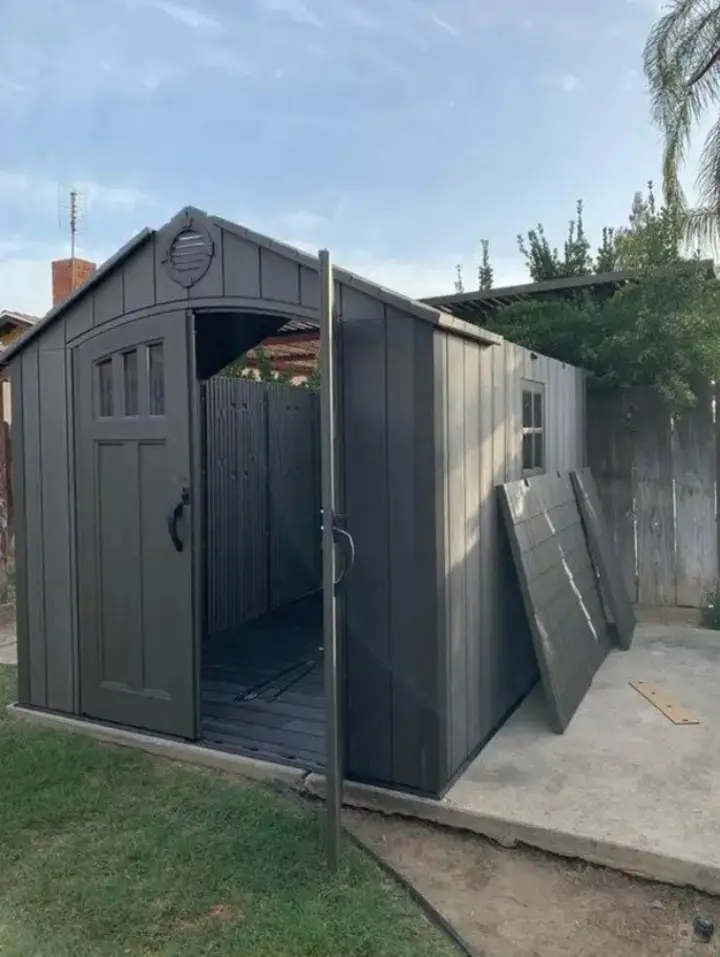 Lifetime 8 Ft. x 10 Ft. Outdoor Storage Shed - Storm Dust