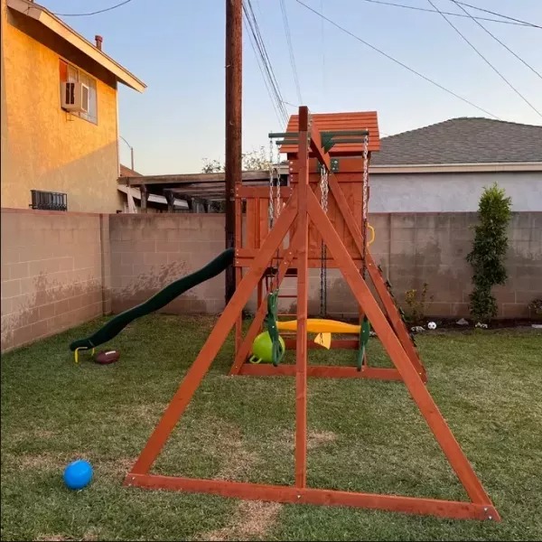 【Baby&Kids】Oak Grove Wooden Swing Set