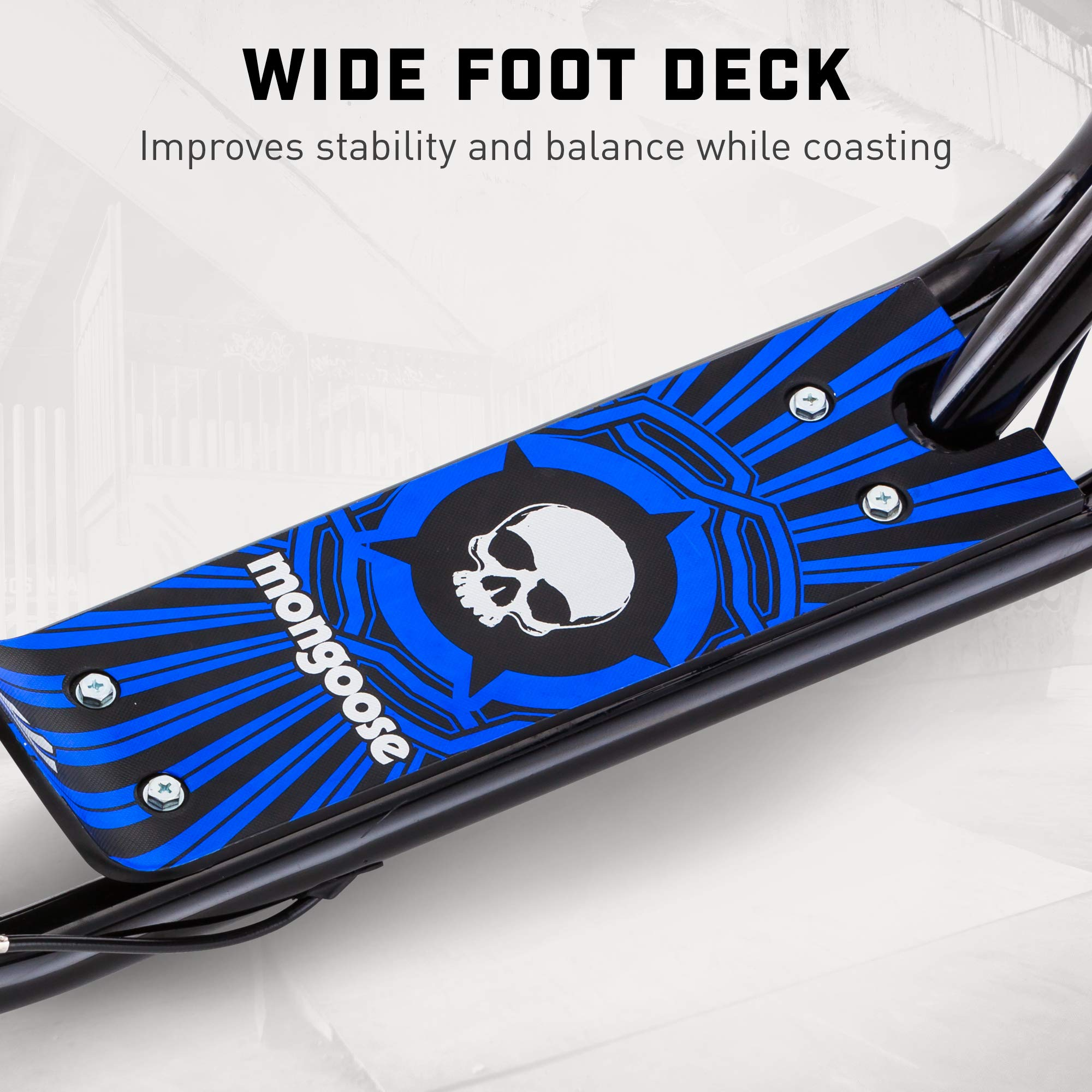 【Sports&Outdoors】Expo Youth Scooter, Front and Rear Caliper Brakes, Rear Axle Pegs, 12-Inch Inflatable Wheels