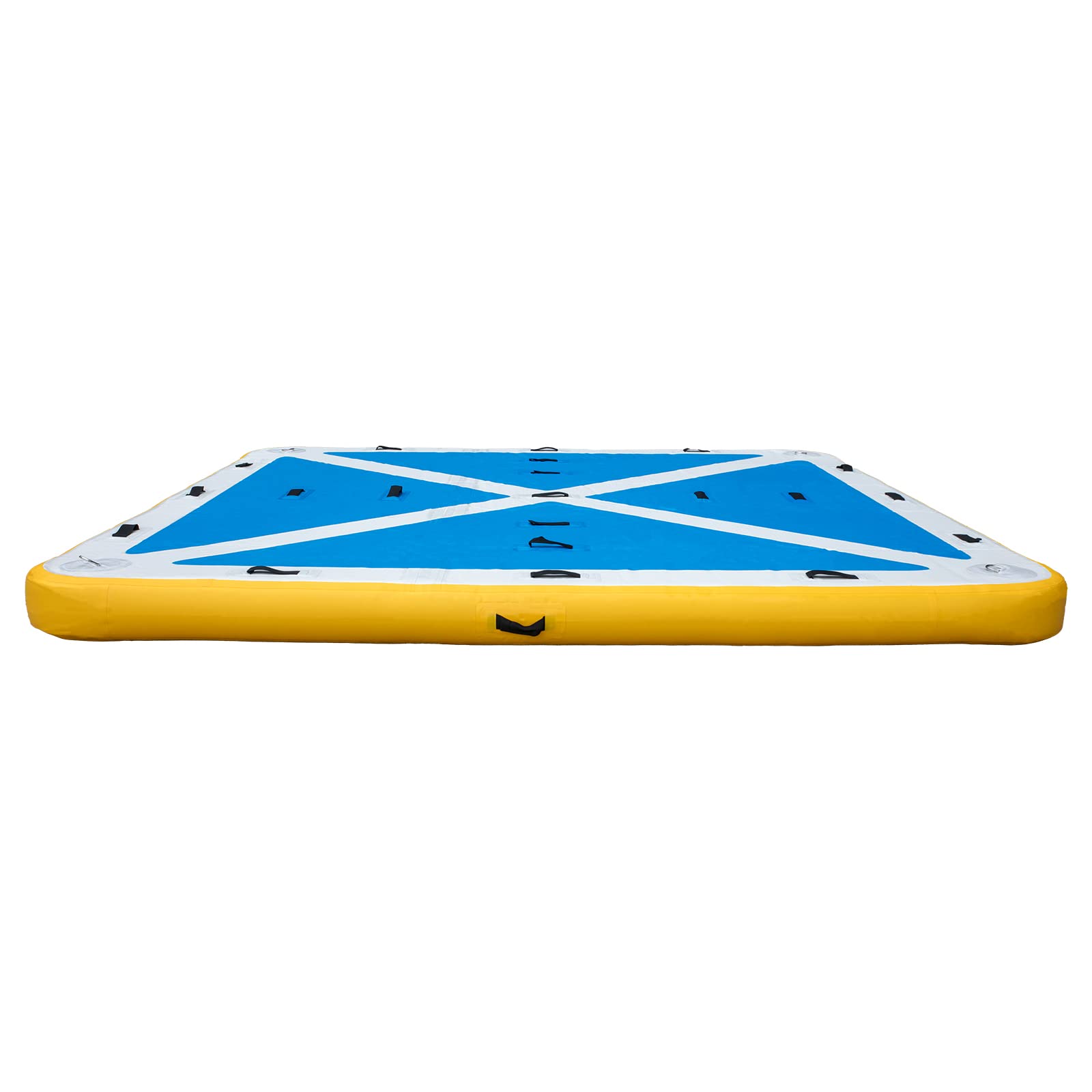 【Sports&Outdoors】Inflatable Floating Dock, Inflatable Dock Platform with Electric Air Pump, 4-6 People