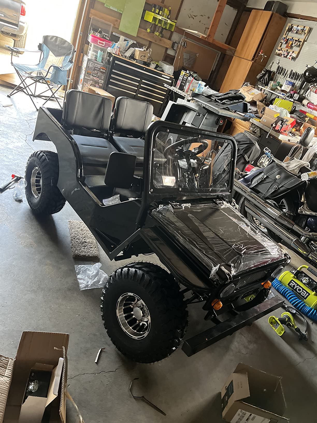 【Sports&Outdoors】X-PRO 125cc Go Kart with 3-Speed Semi-Automatic Transmission w/Reverse