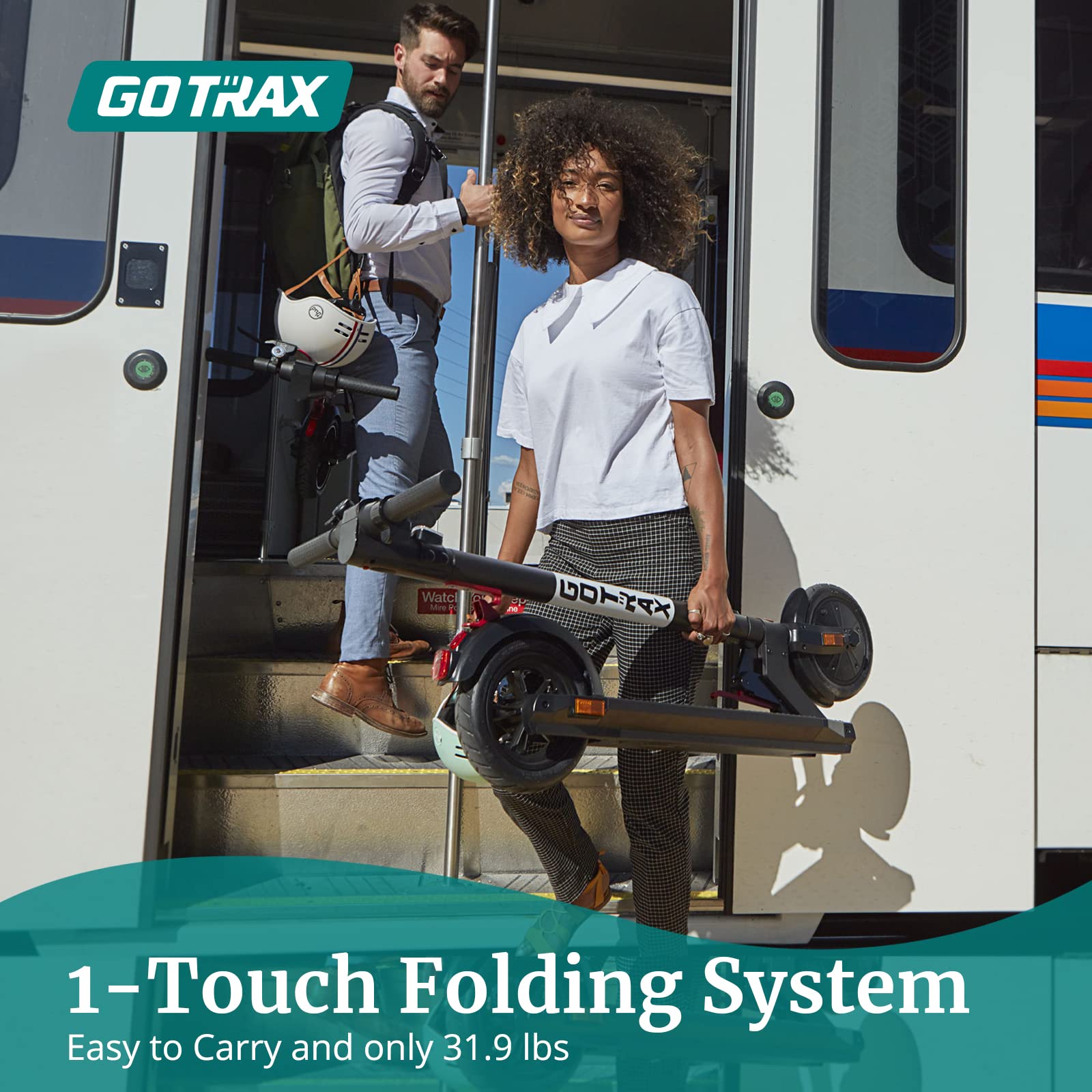 【Sports&Outdoors】Foldable Electric Scooter, Big Battery 36V/7.8AH, Powerful 300W Motor & 15.5 MPH