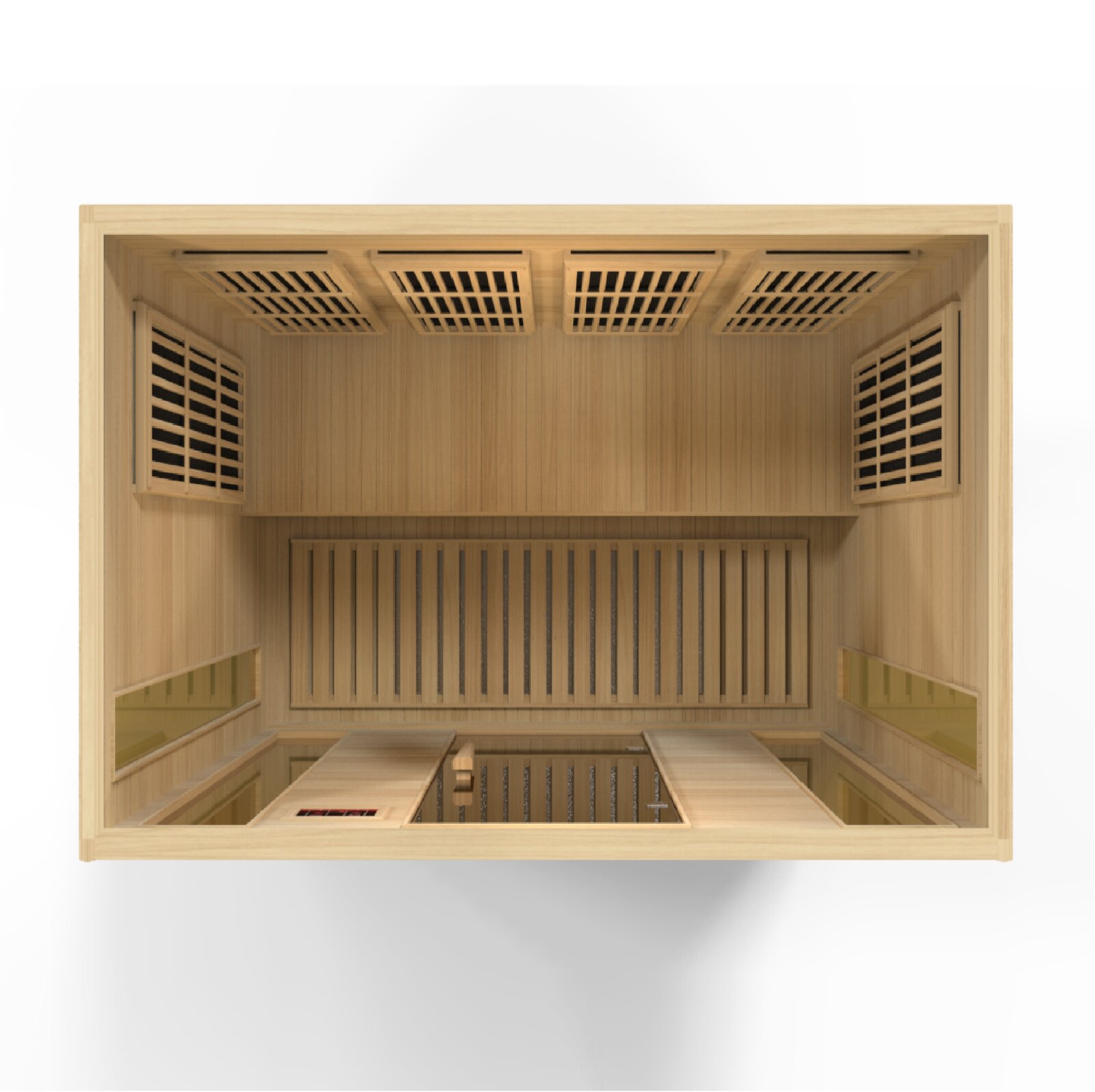 【Sports&Outdoors】Dynamic Infrared 4 - Person Indoor Bluetooth Compatible FAR Infrared Sauna in Hemlock