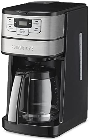 CUISINART DGB-800C Cuisinart Fully Automatic 12-Cup Burr Grind & BrewTM Coffeemaker, Black/Silver, 1 Count, , Silver