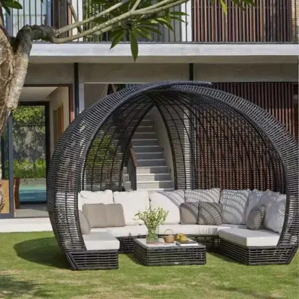 【Home&Garden】Outdoor Lying Bed Rattan Creative