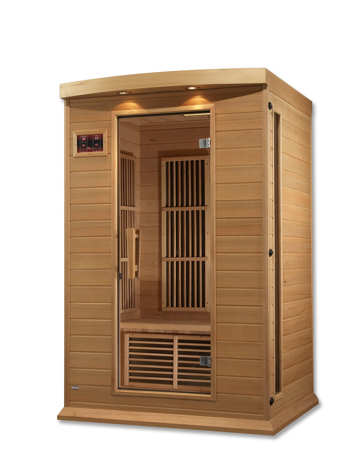 【Sports&Outdoors】Dynamic Infrared Maxxus 2 - Person Indoor Bluetooth Compatible FAR Infrared Sauna in Hemlock