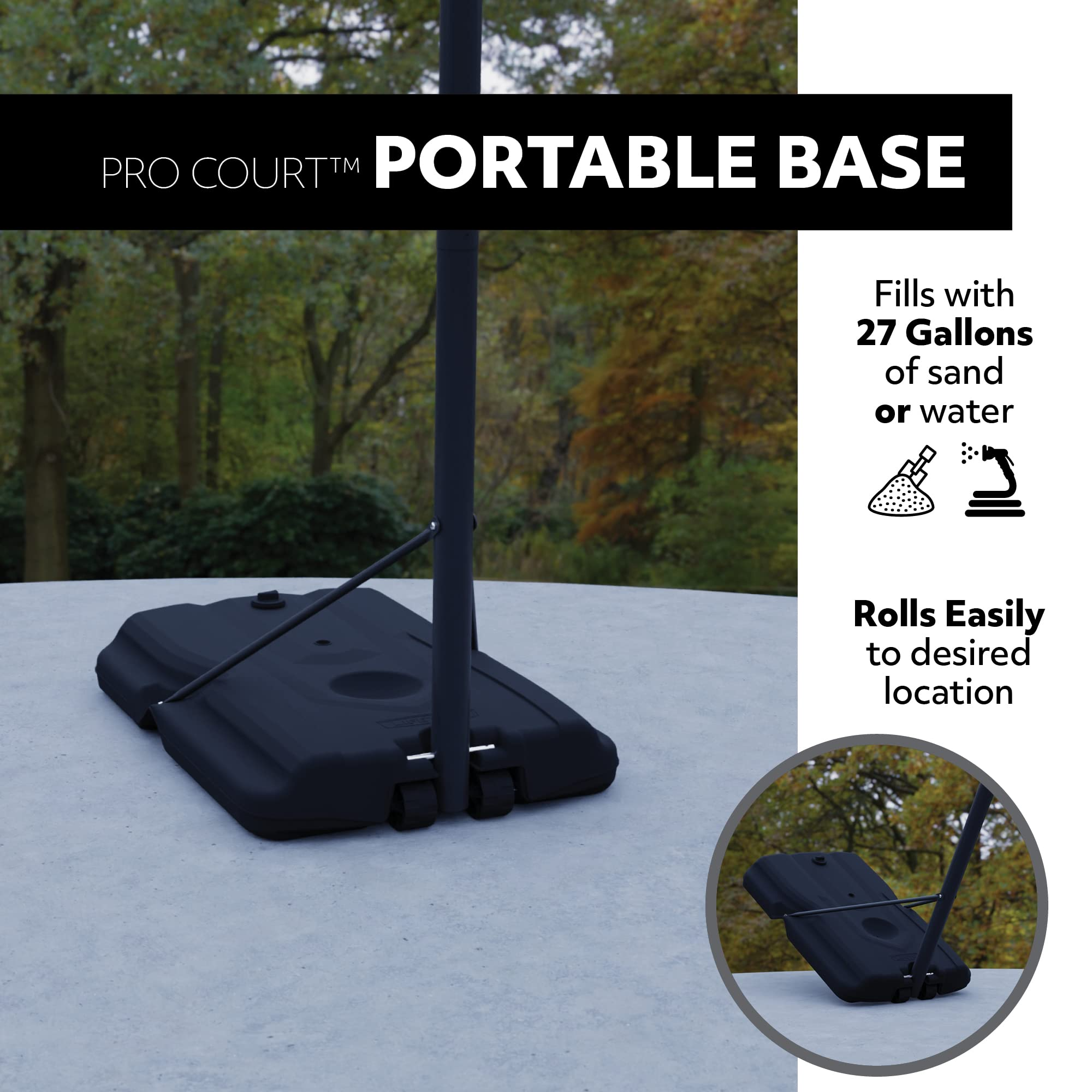 【Sports&Outdoors】Lifetime Pro Court Height Adjustable Portable Basketball System